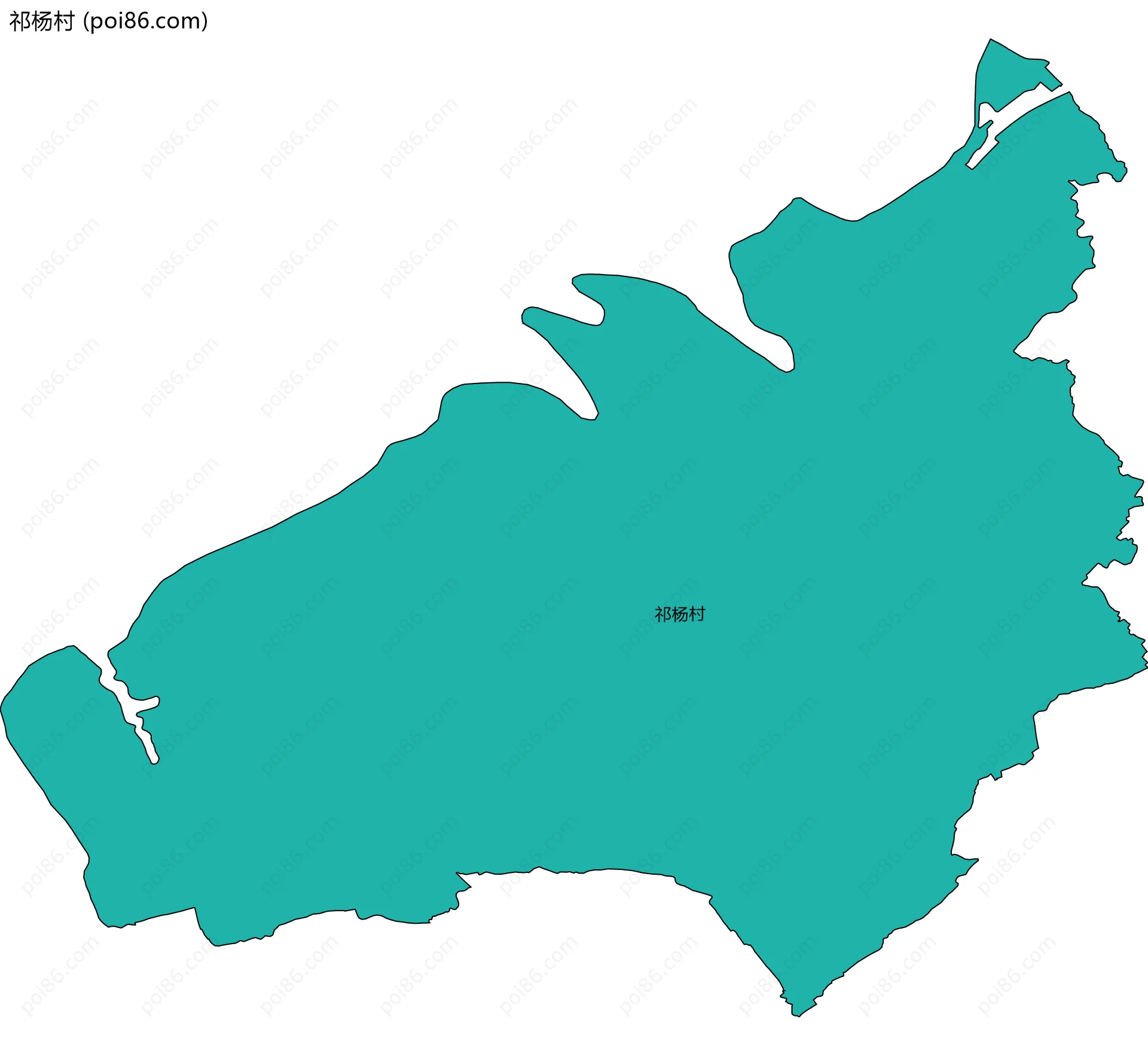 祁杨村边界地图