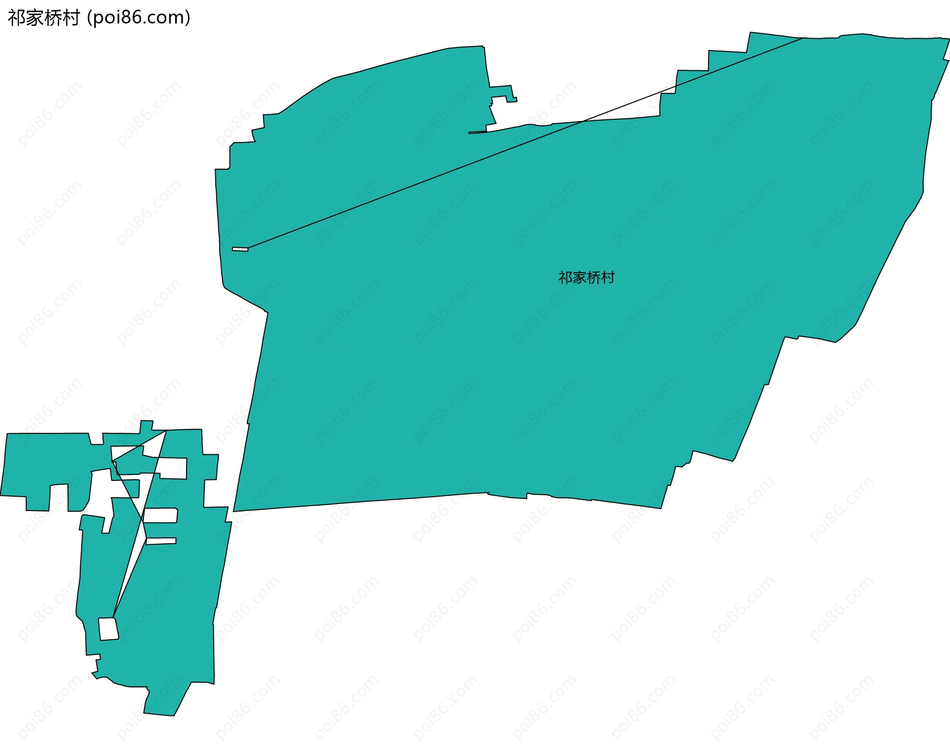 祁家桥村边界地图