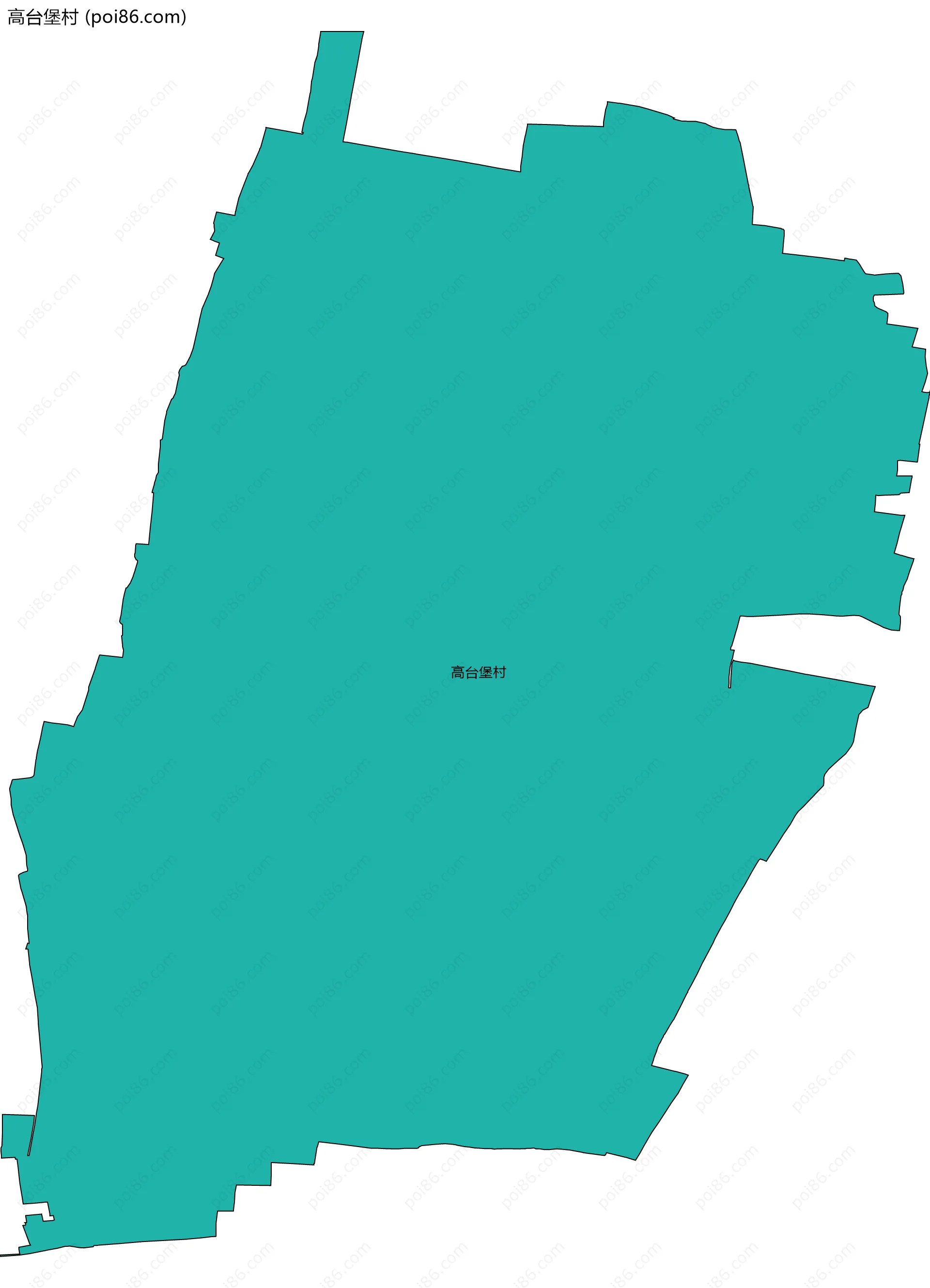 高台堡村边界地图