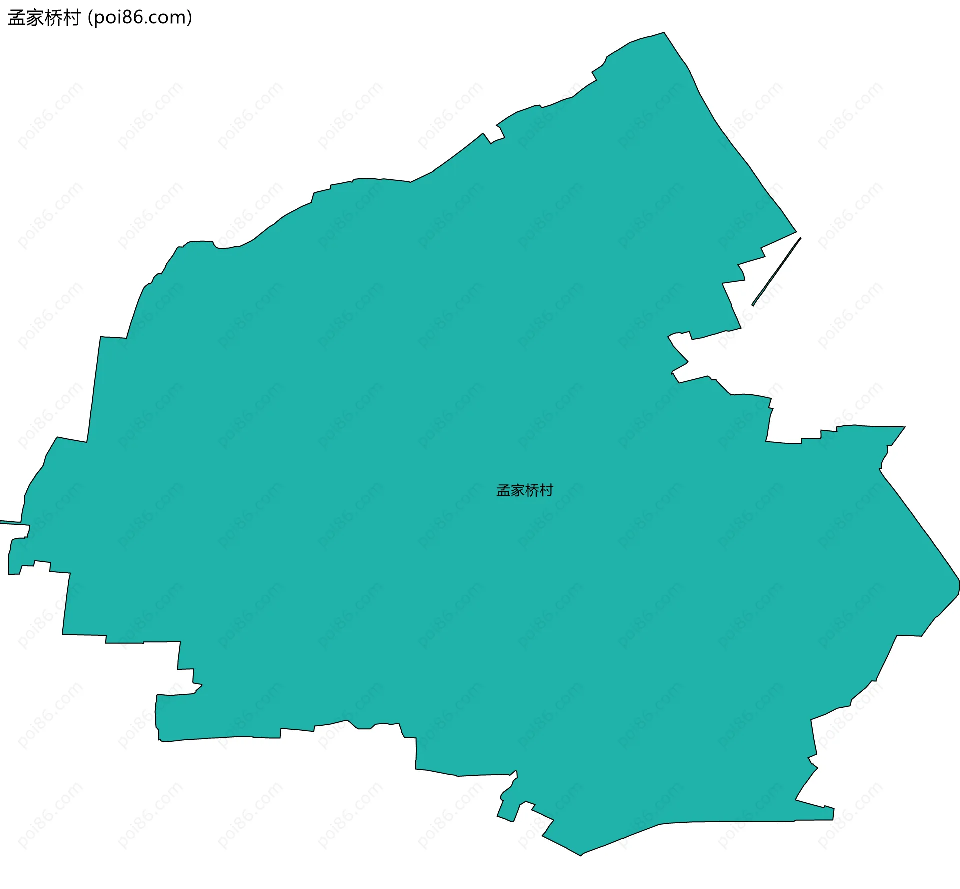 孟家桥村边界地图