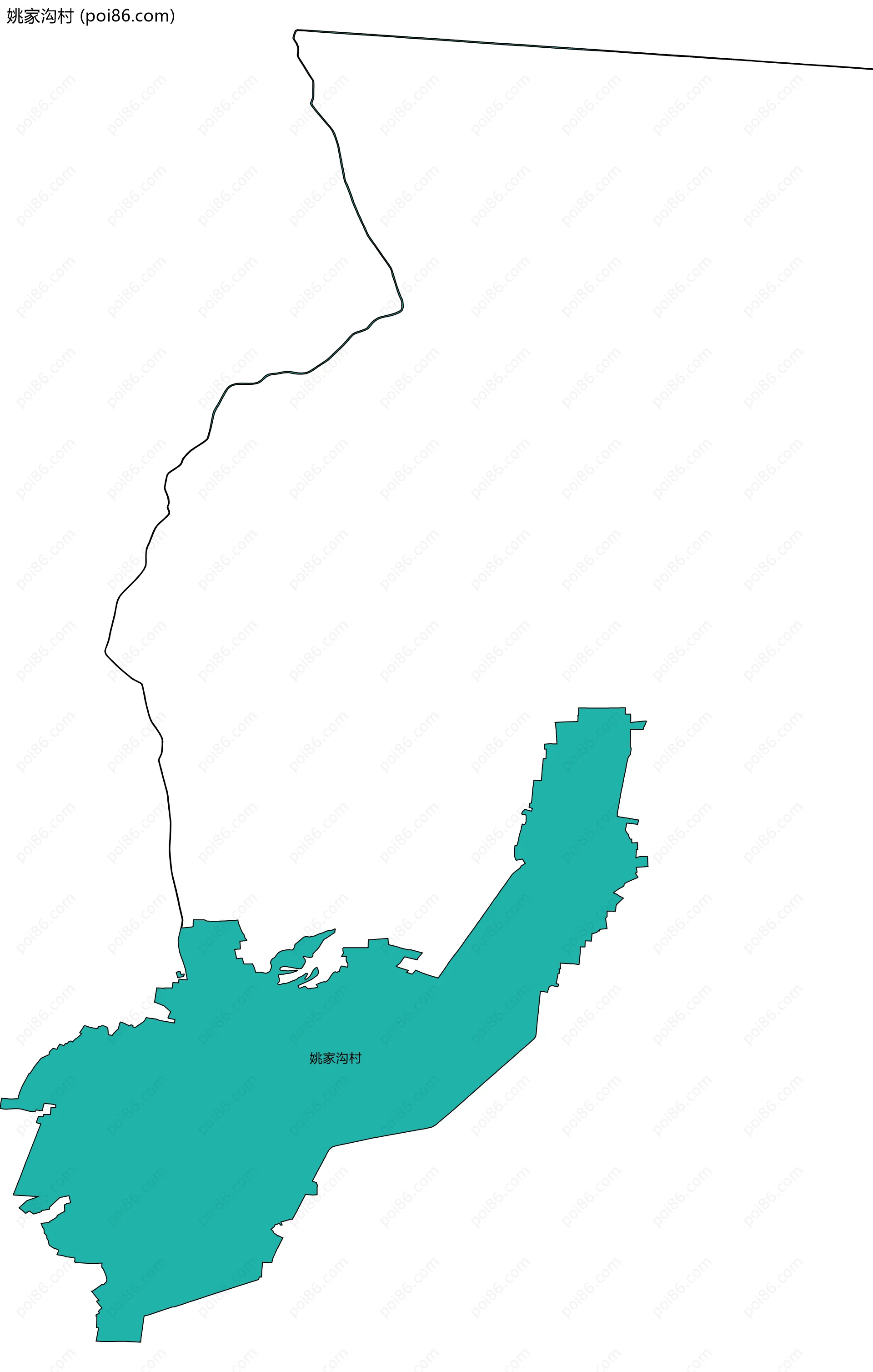 姚家沟村边界地图