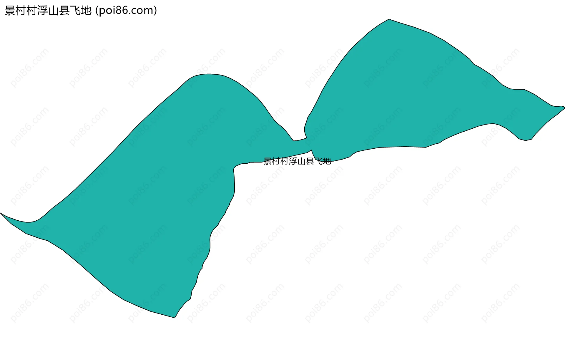景村村浮山县飞地边界地图