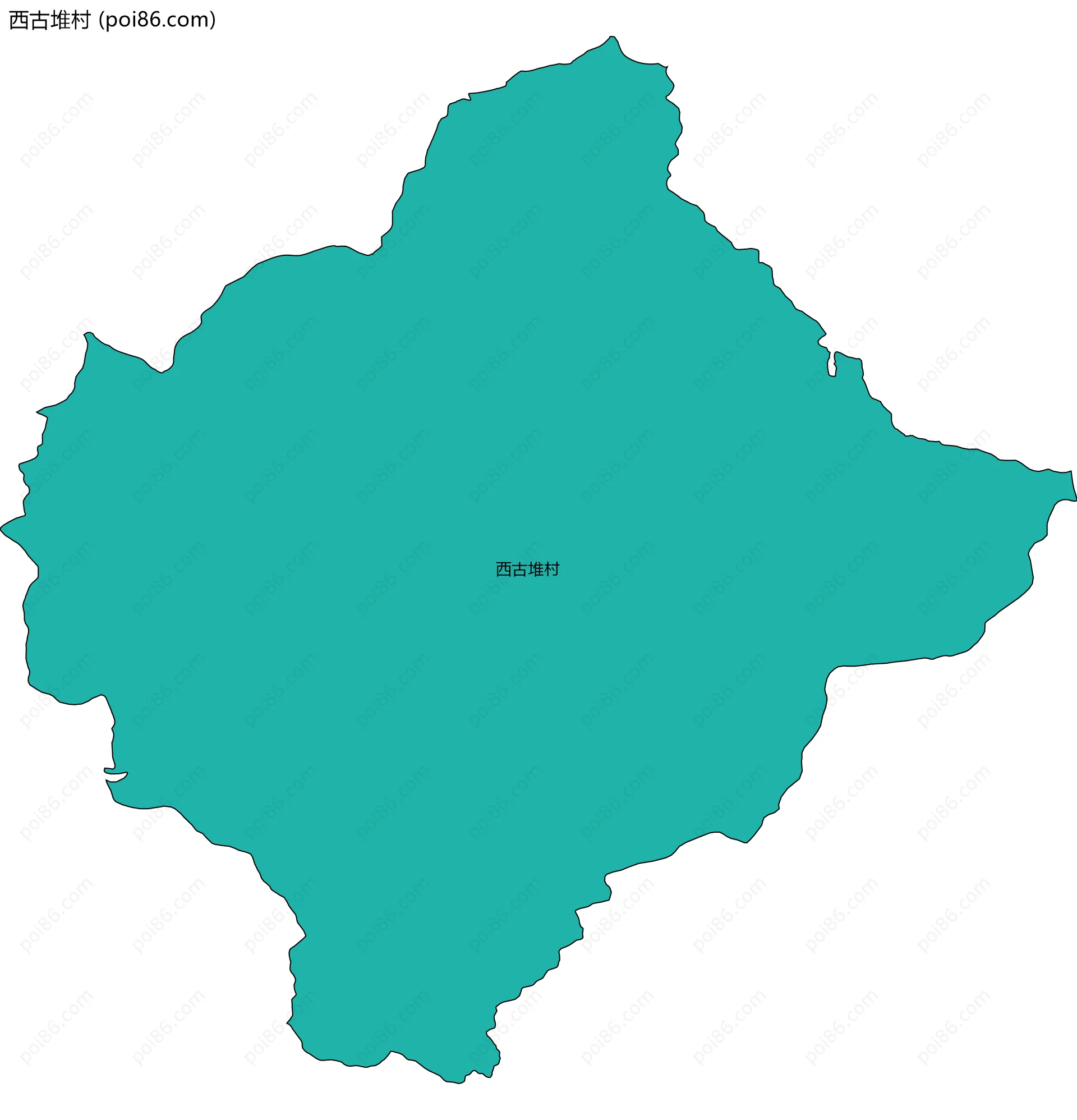 西古堆村边界地图