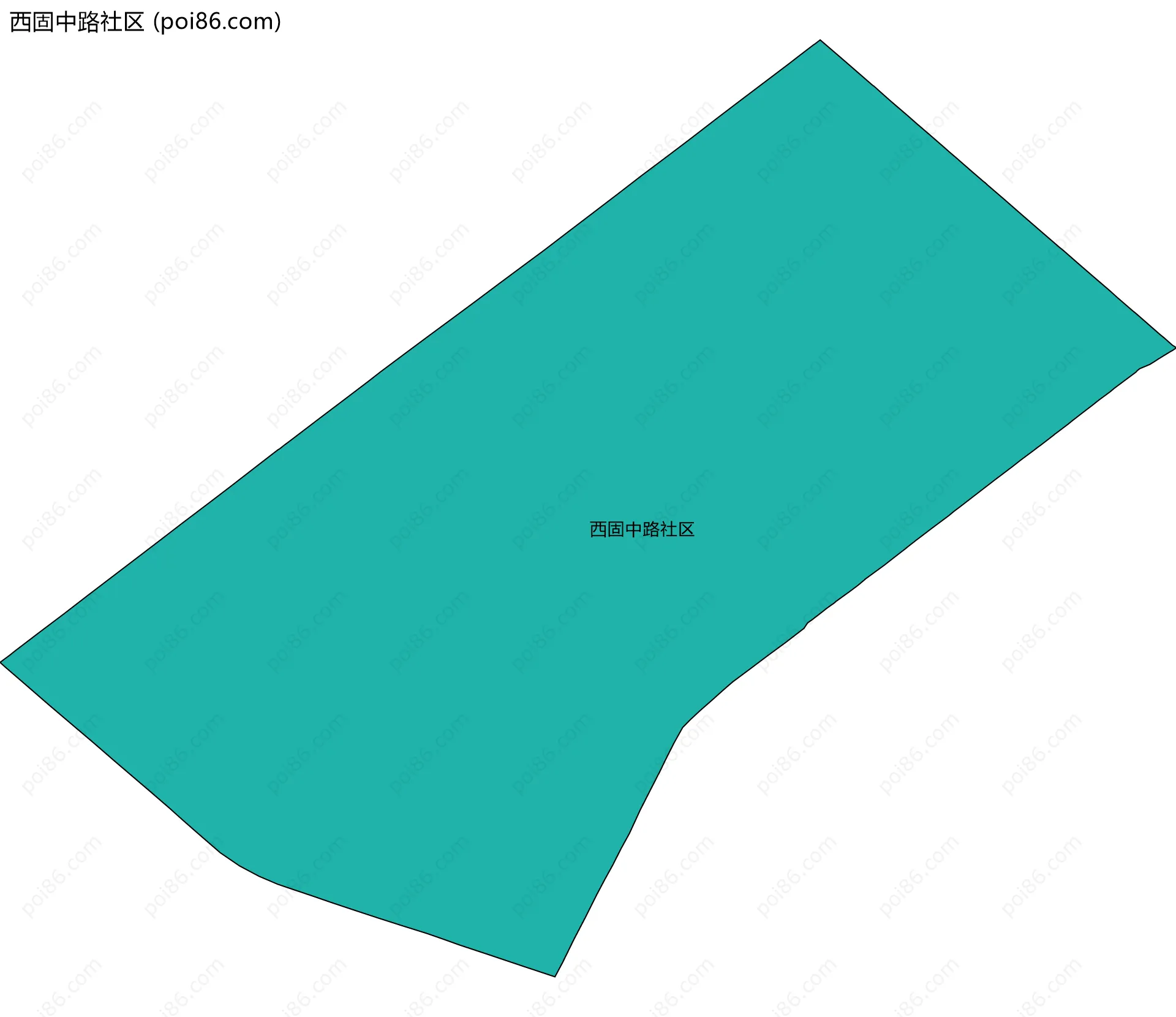 西固中路社区边界地图