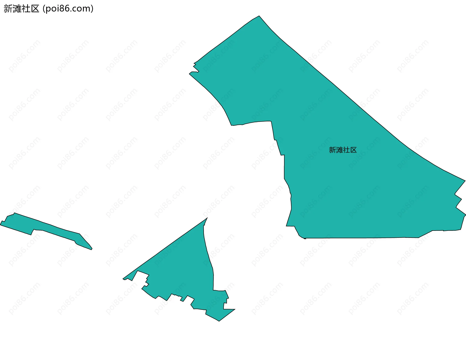 新滩社区边界地图