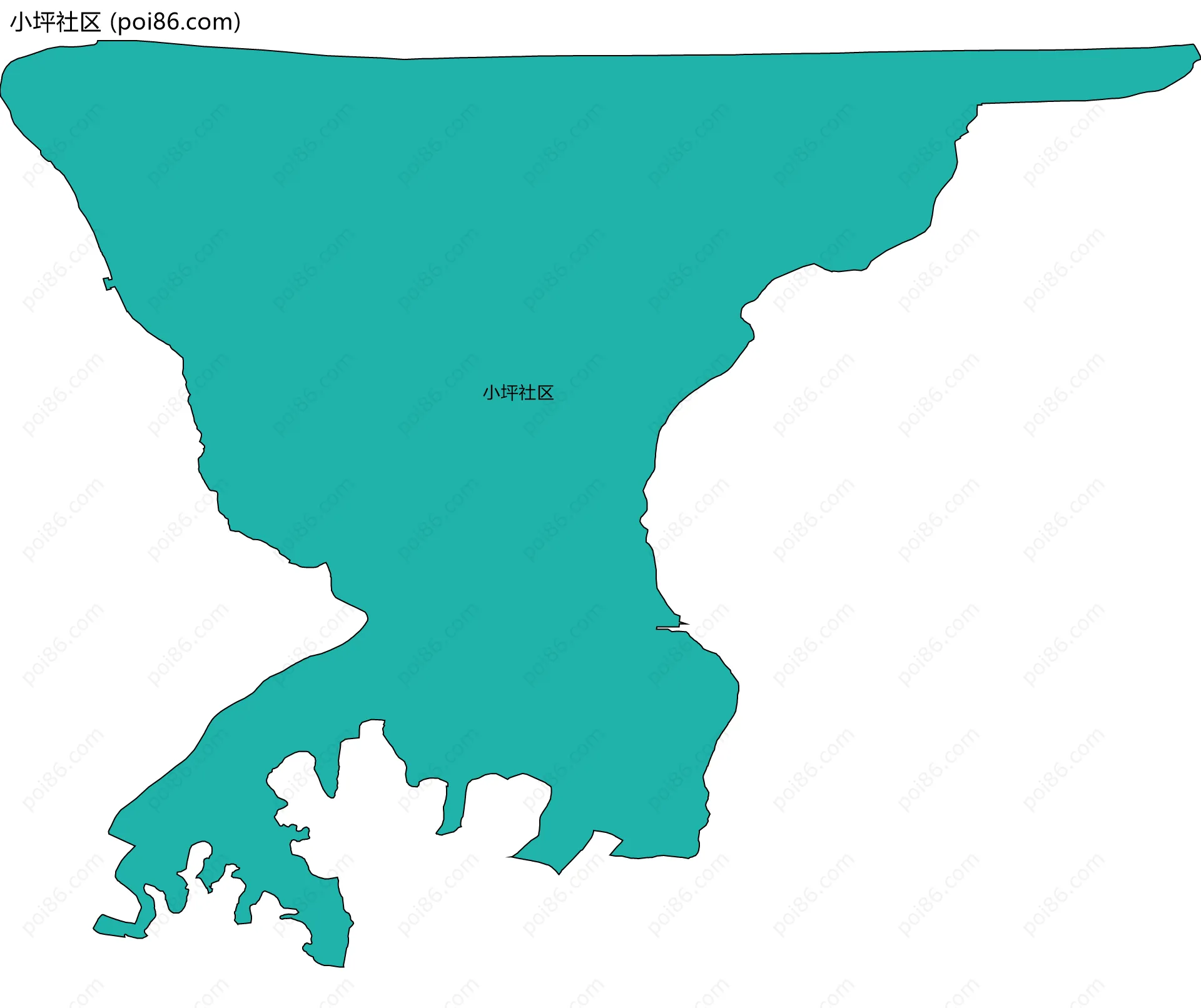 小坪社区边界地图