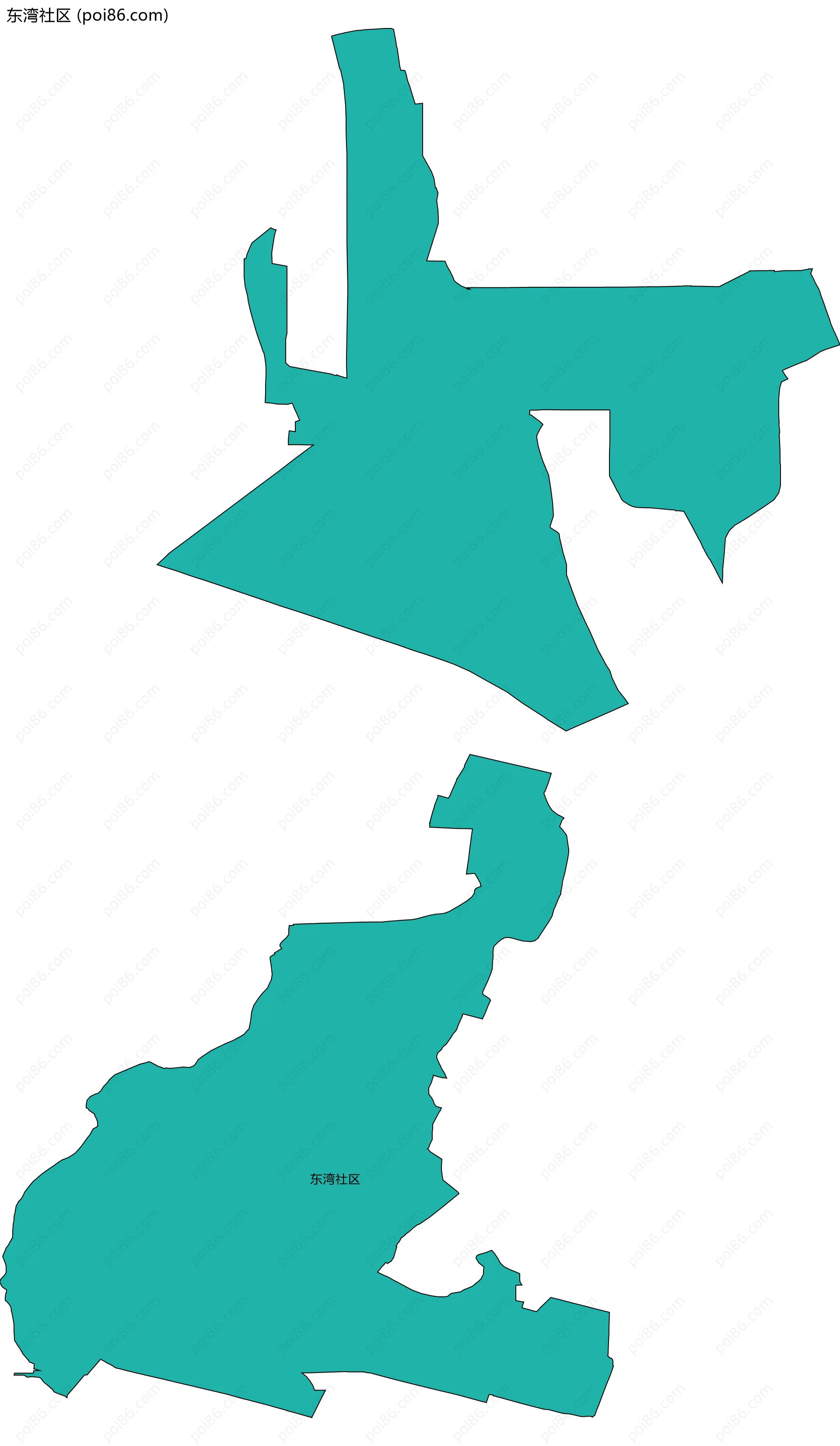 东湾社区边界地图