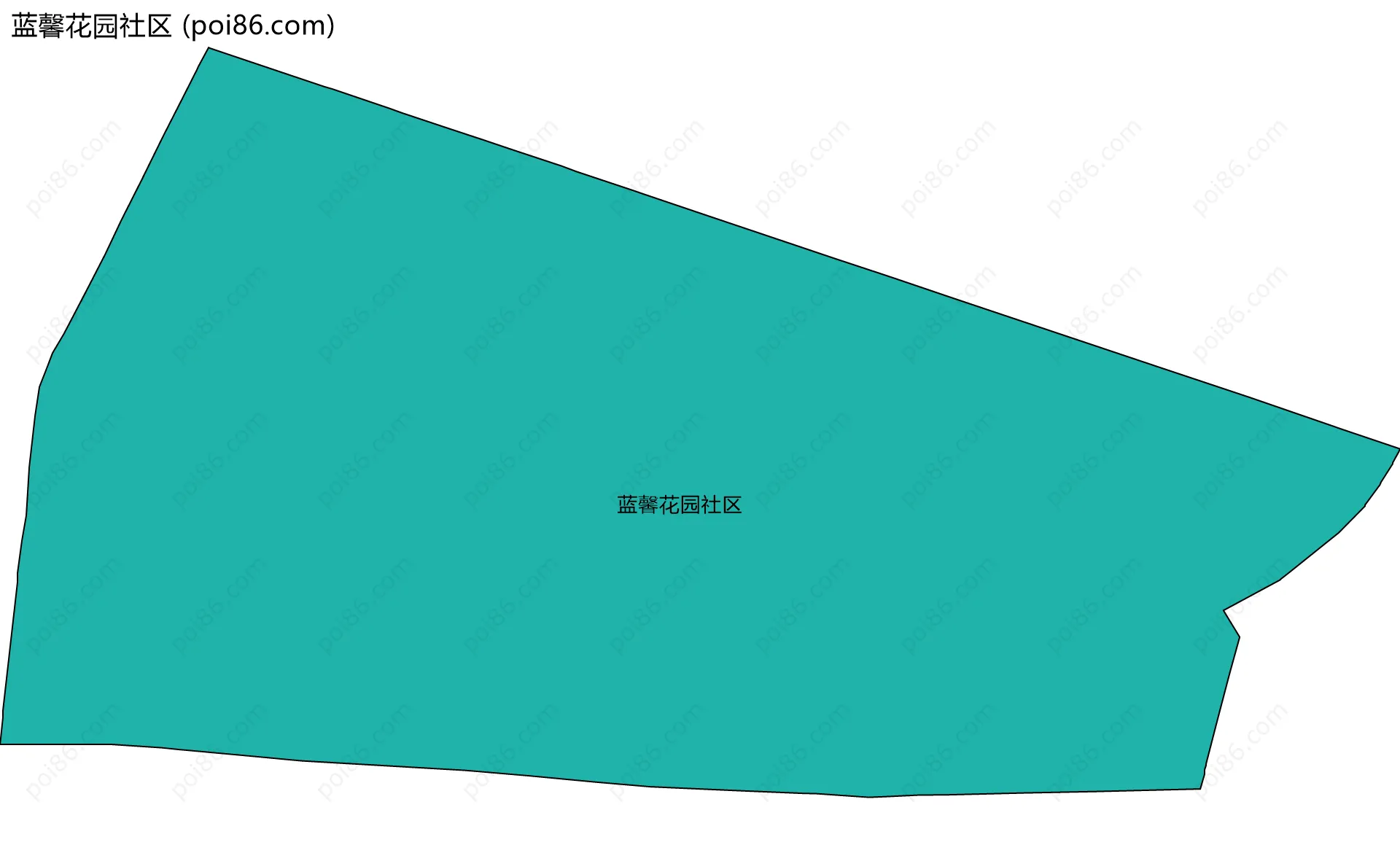 蓝馨花园社区边界地图
