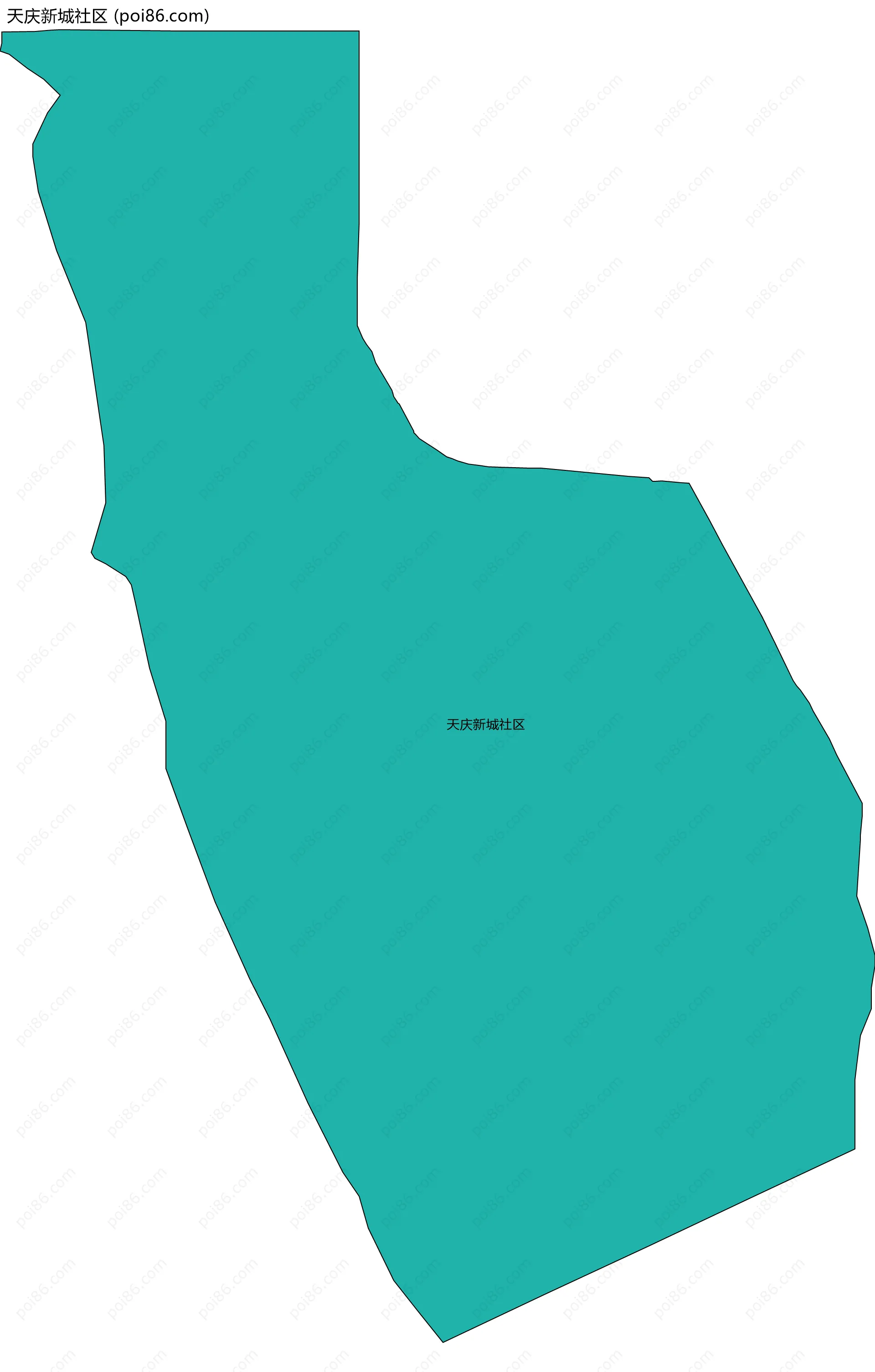 天庆新城社区边界地图