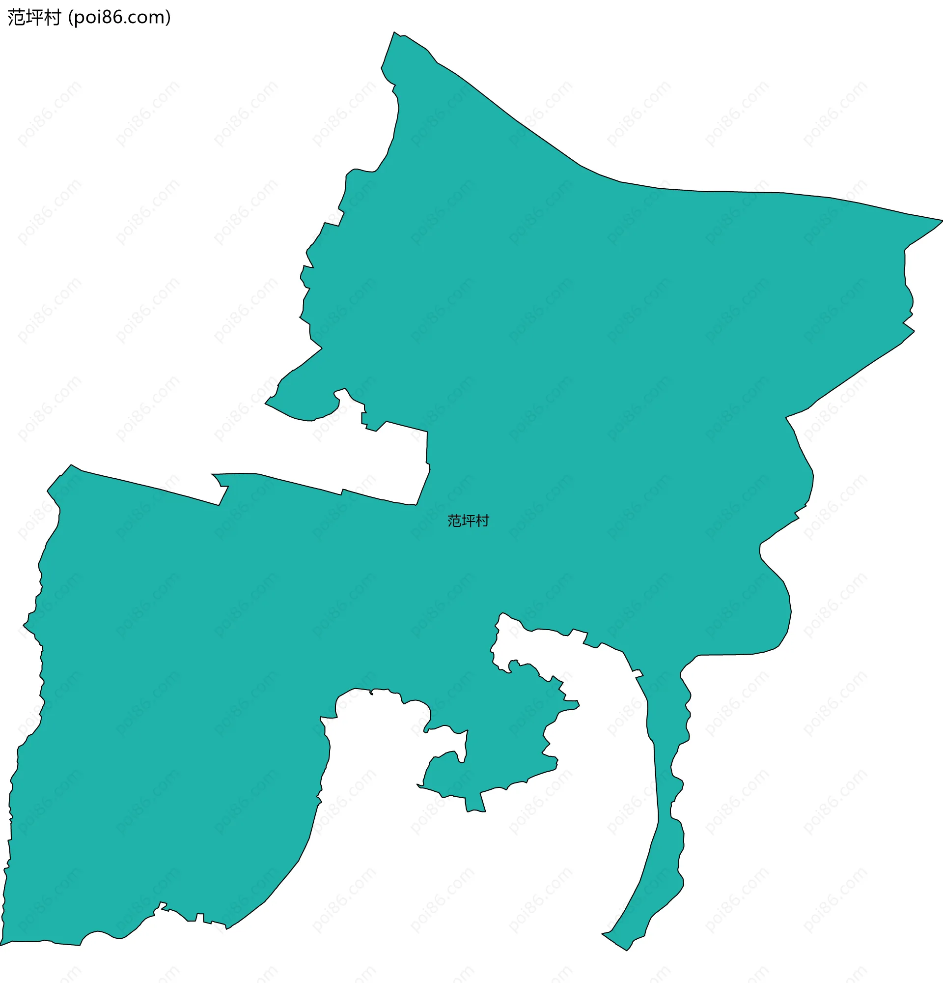 范坪村边界地图