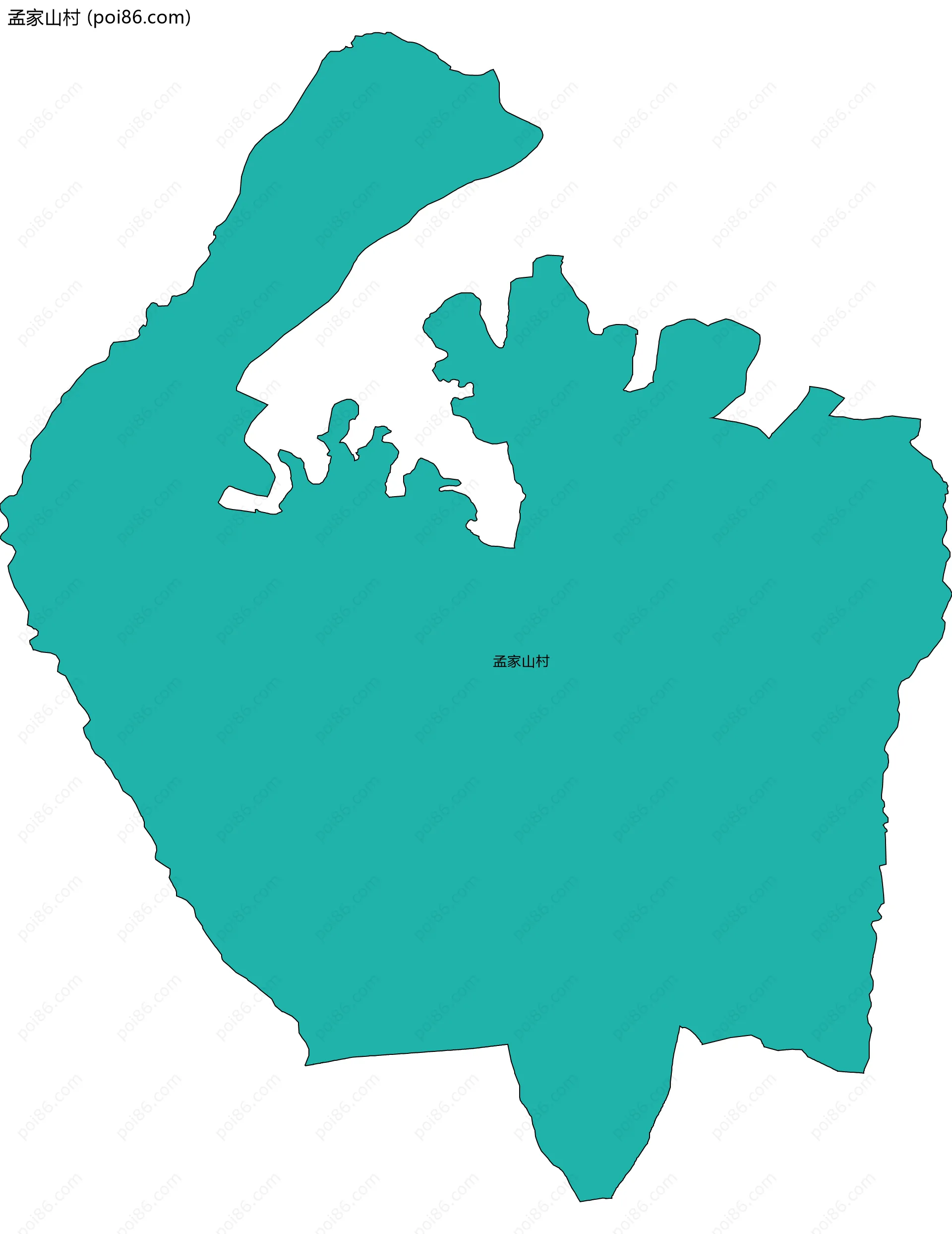 孟家山村边界地图