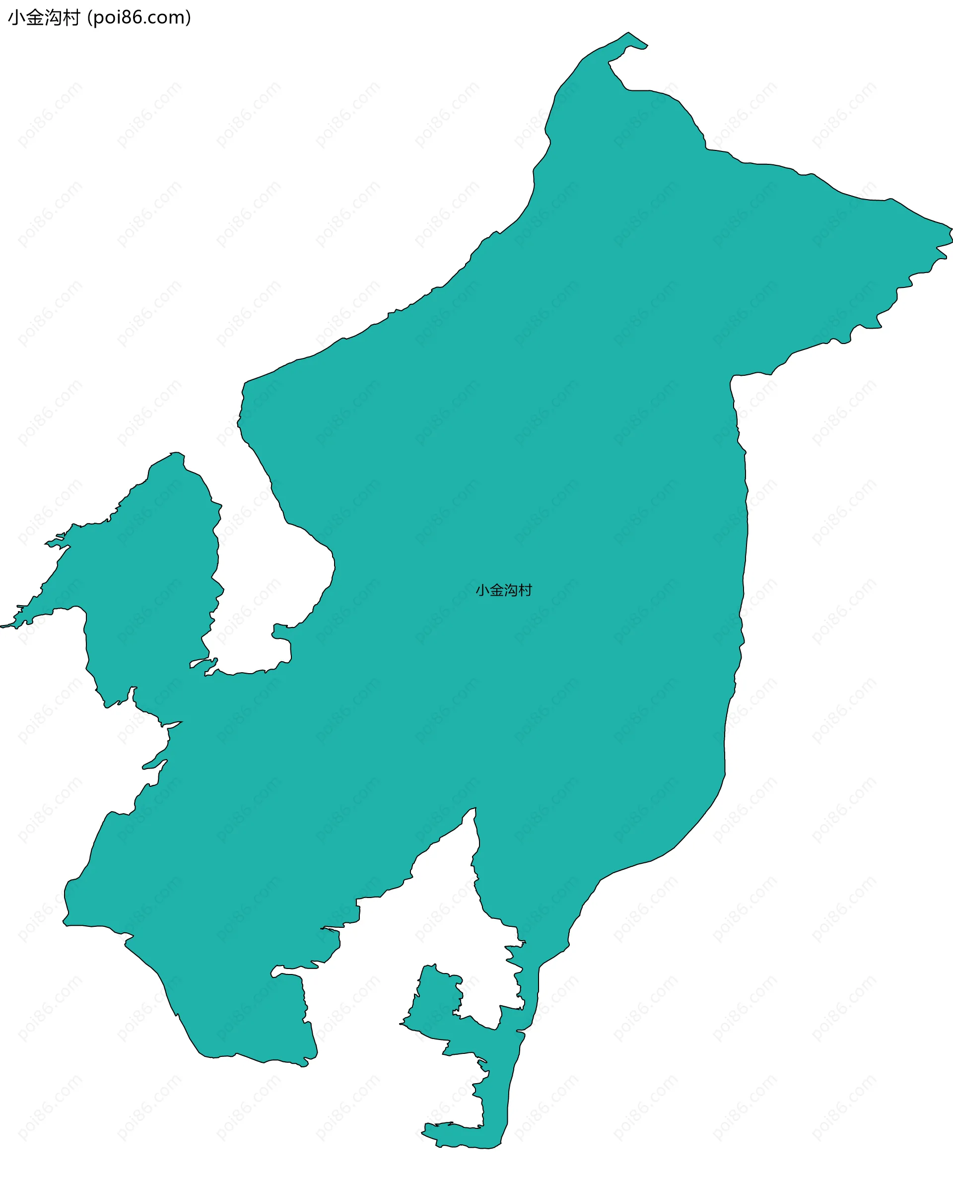 小金沟村边界地图