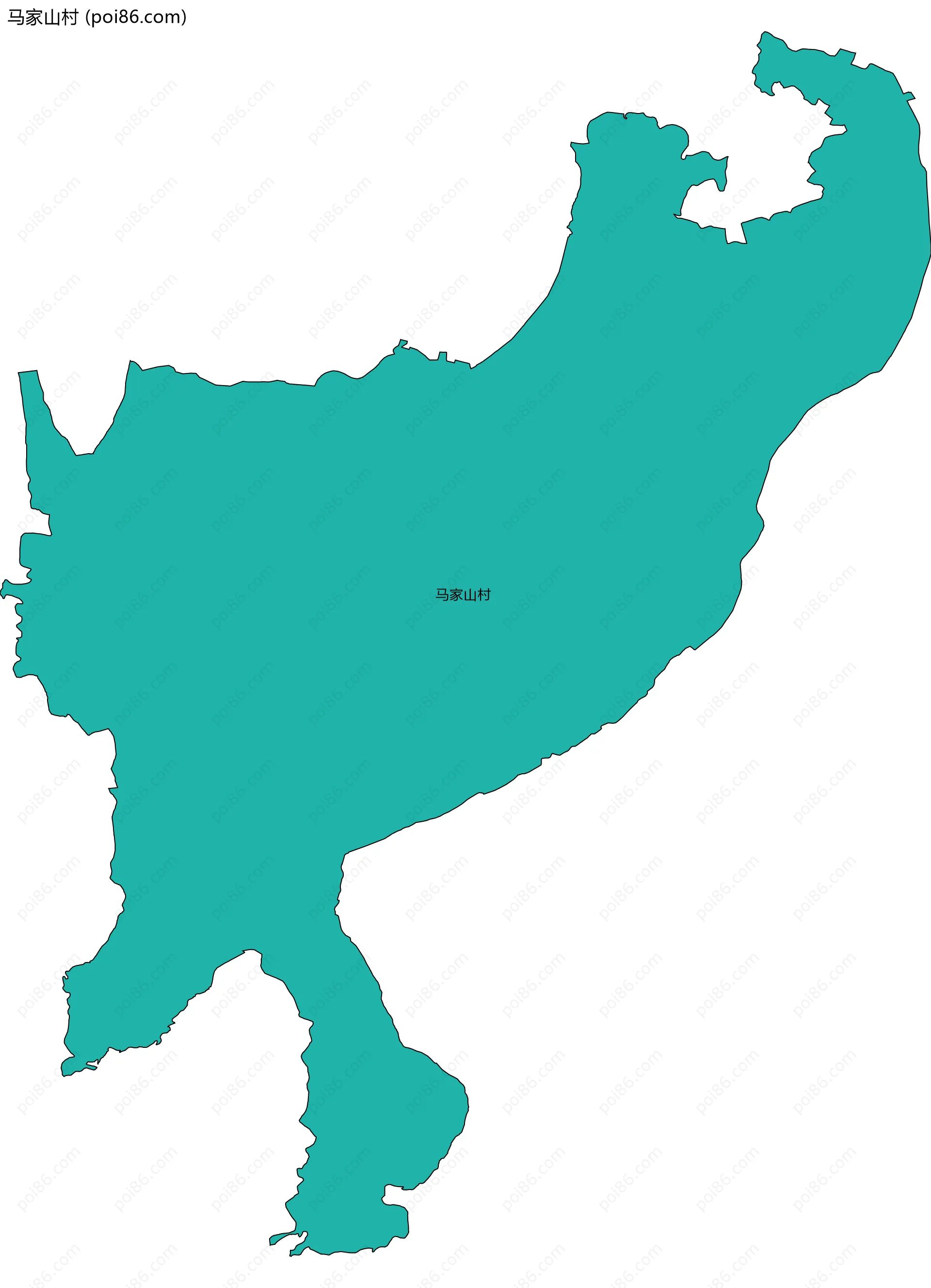 马家山村边界地图