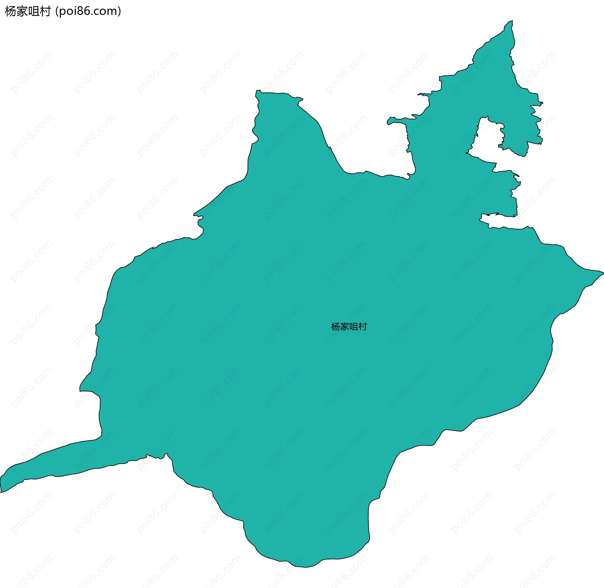 杨家咀村边界地图