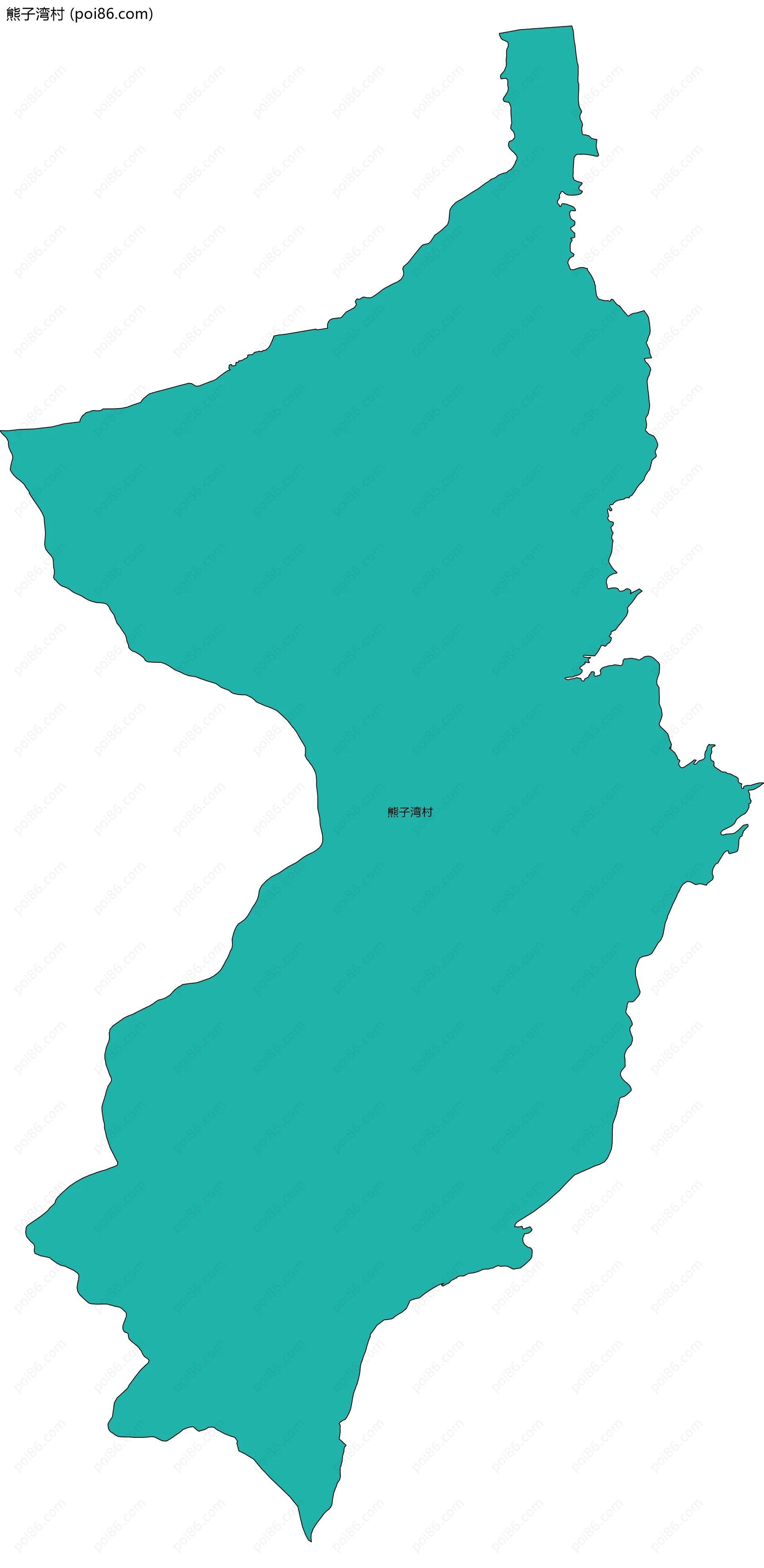 熊子湾村边界地图