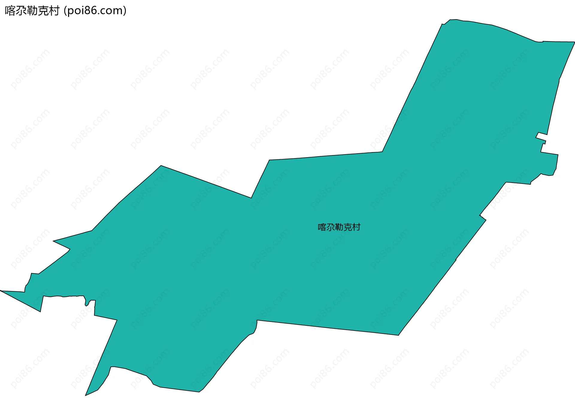 喀尕勒克村边界地图