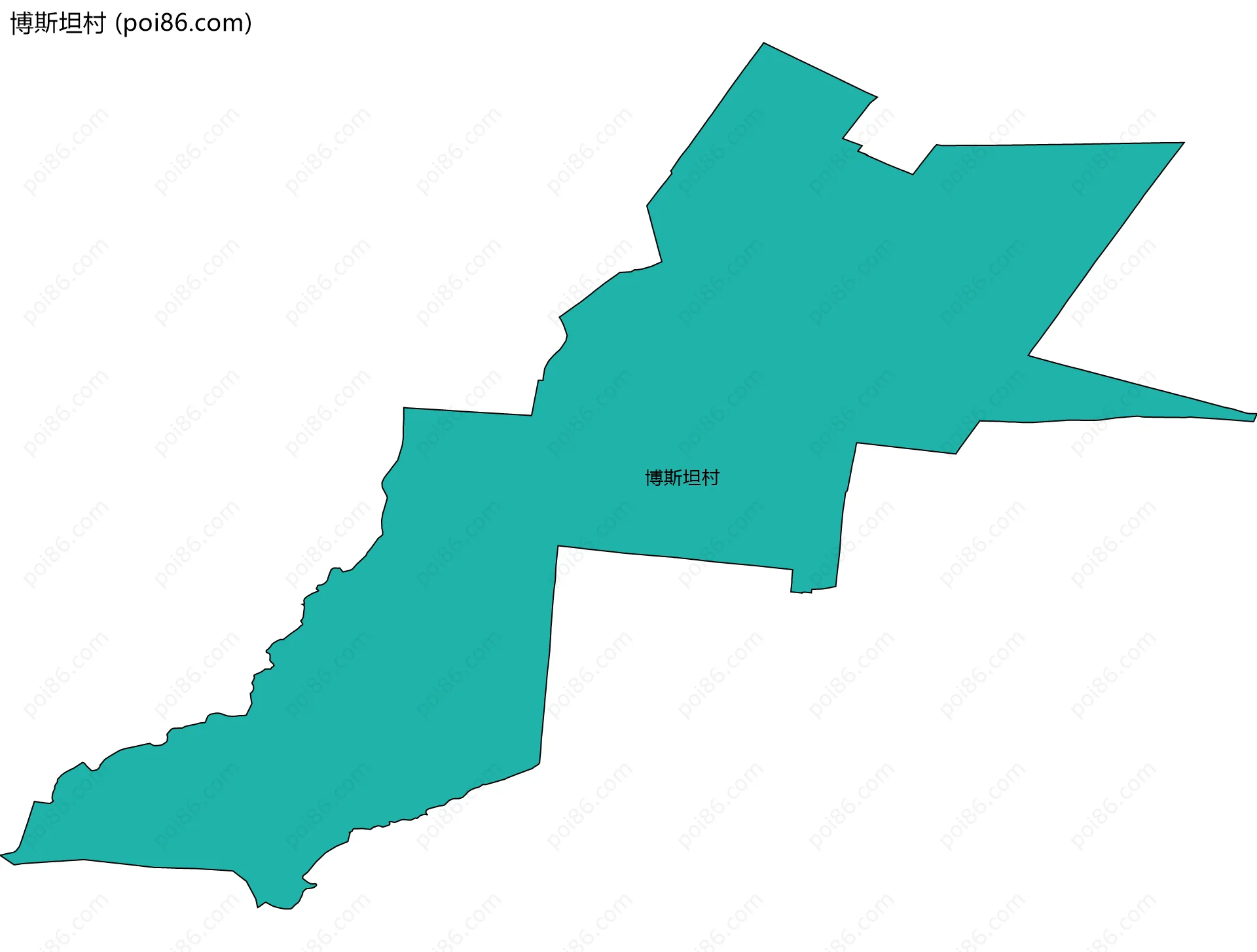 博斯坦村边界地图