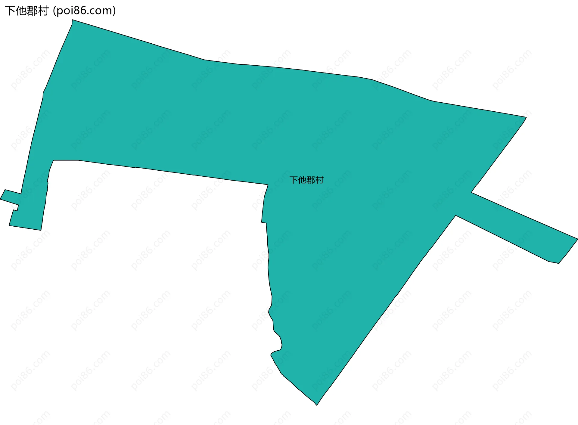 下他郡村边界地图