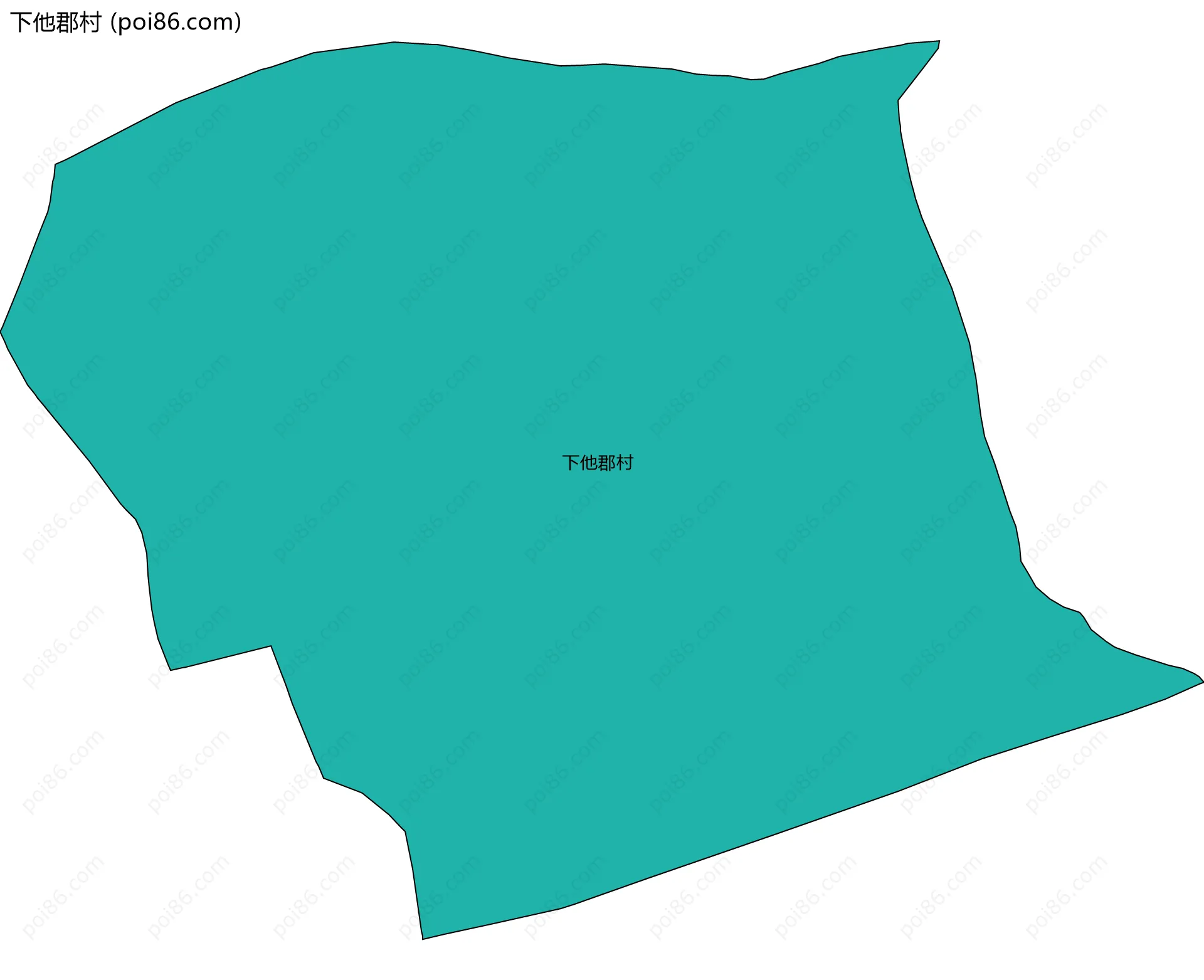 下他郡村边界地图