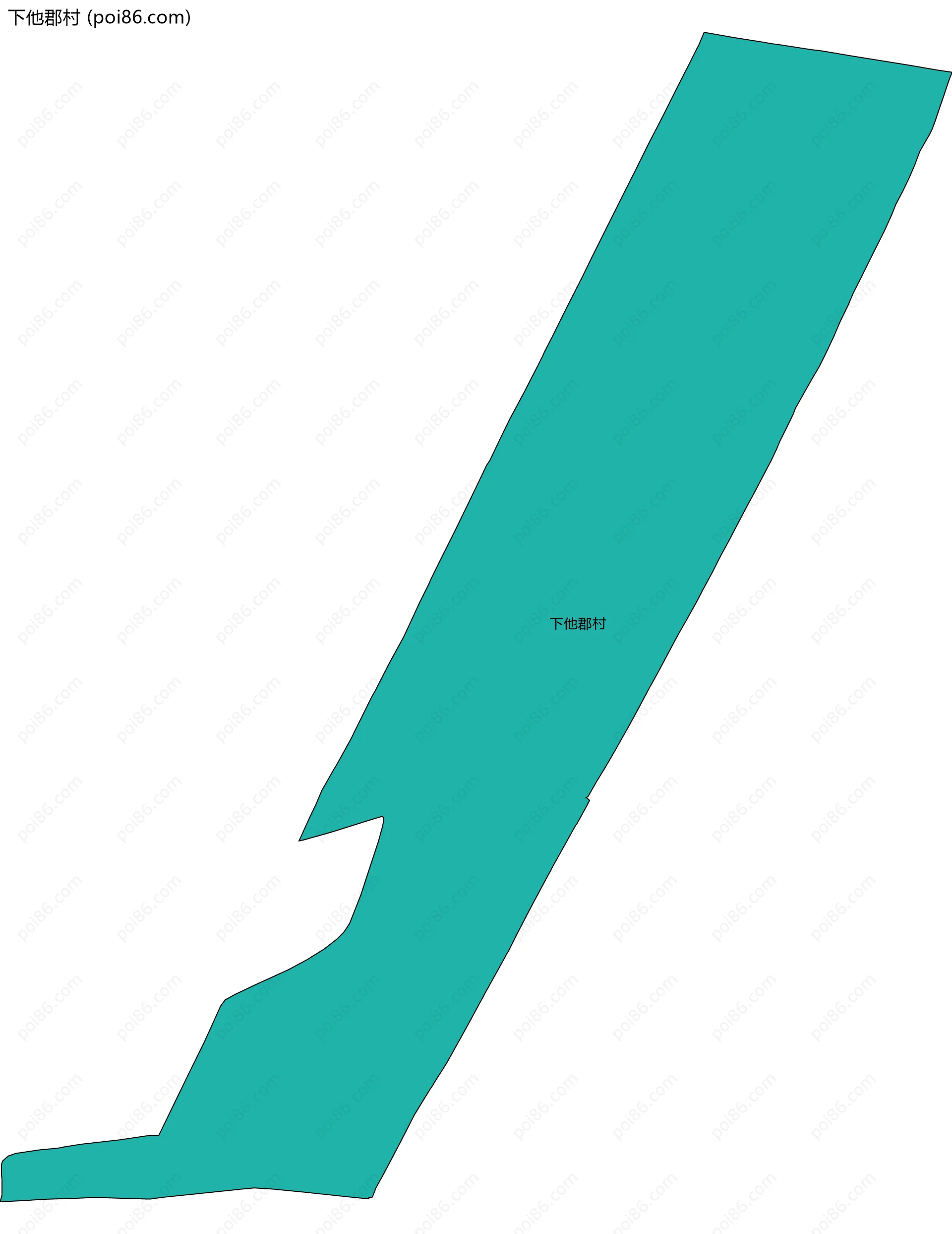 下他郡村边界地图