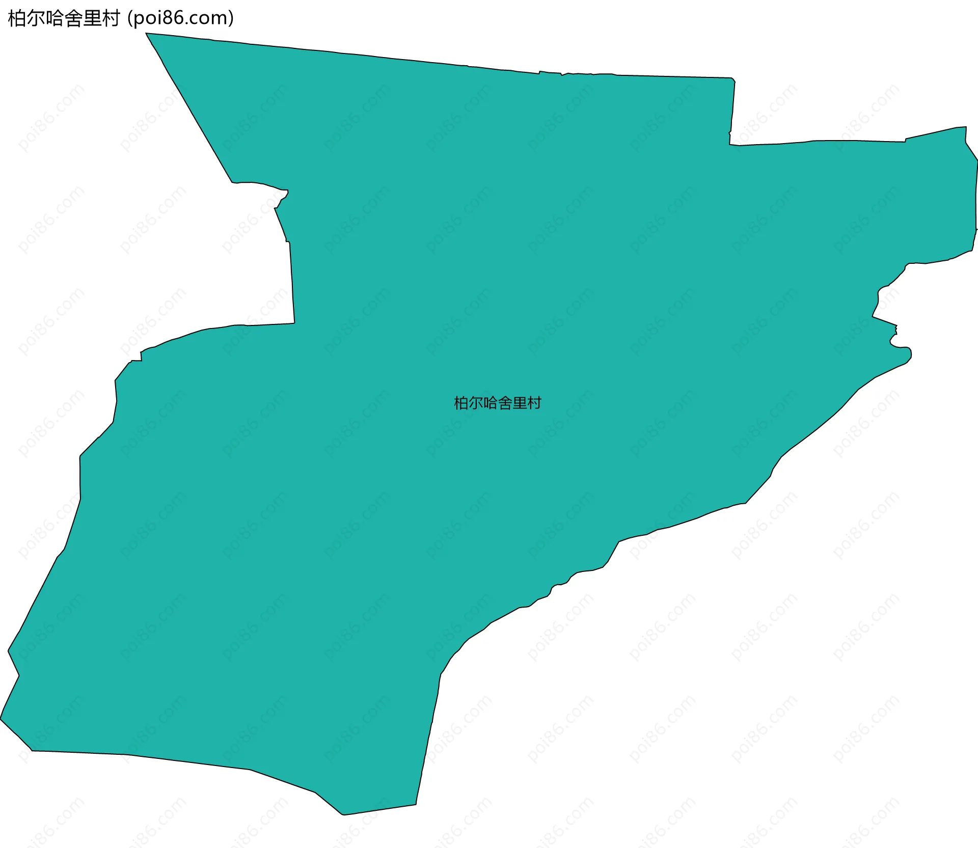 柏尔哈舍里村边界地图