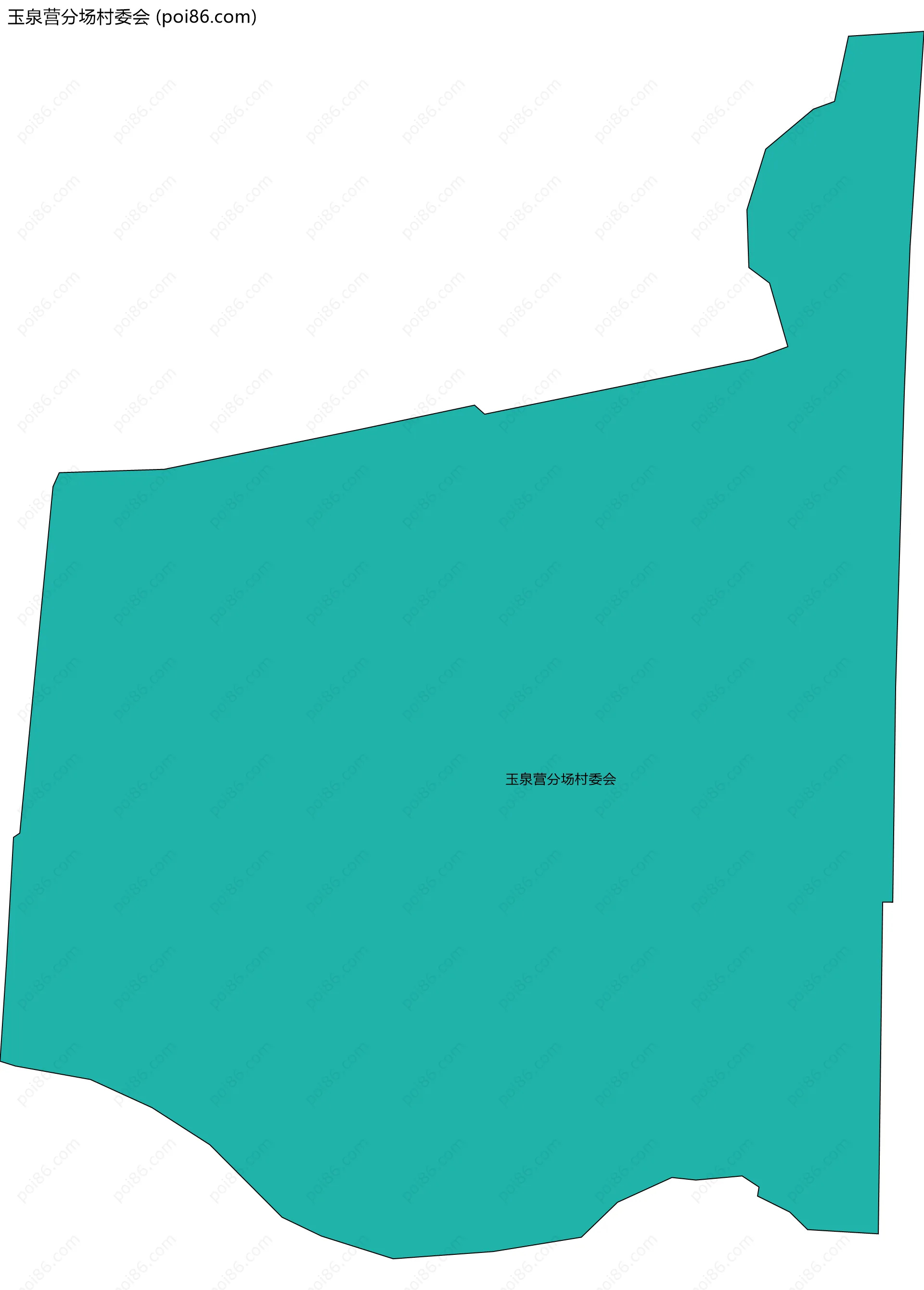 玉泉营分场村委会边界地图