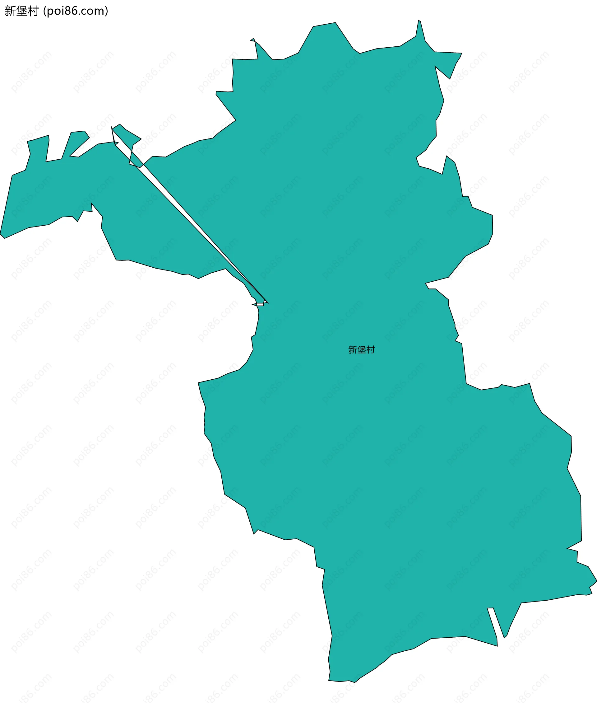 新堡村边界地图