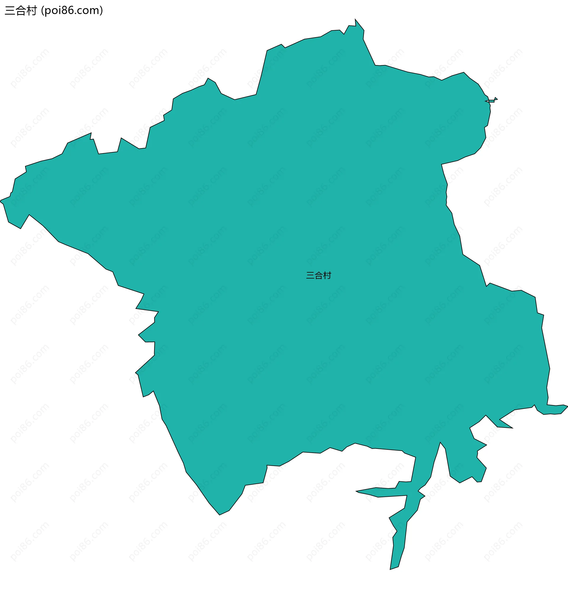 三合村边界地图