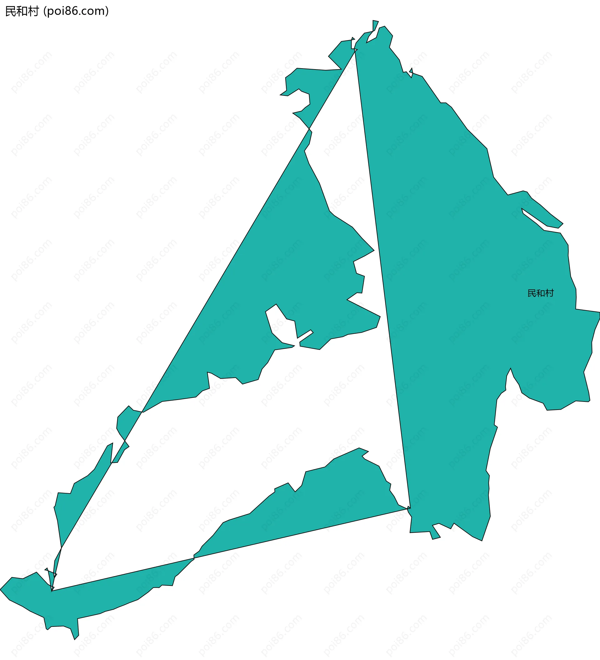 民和村边界地图