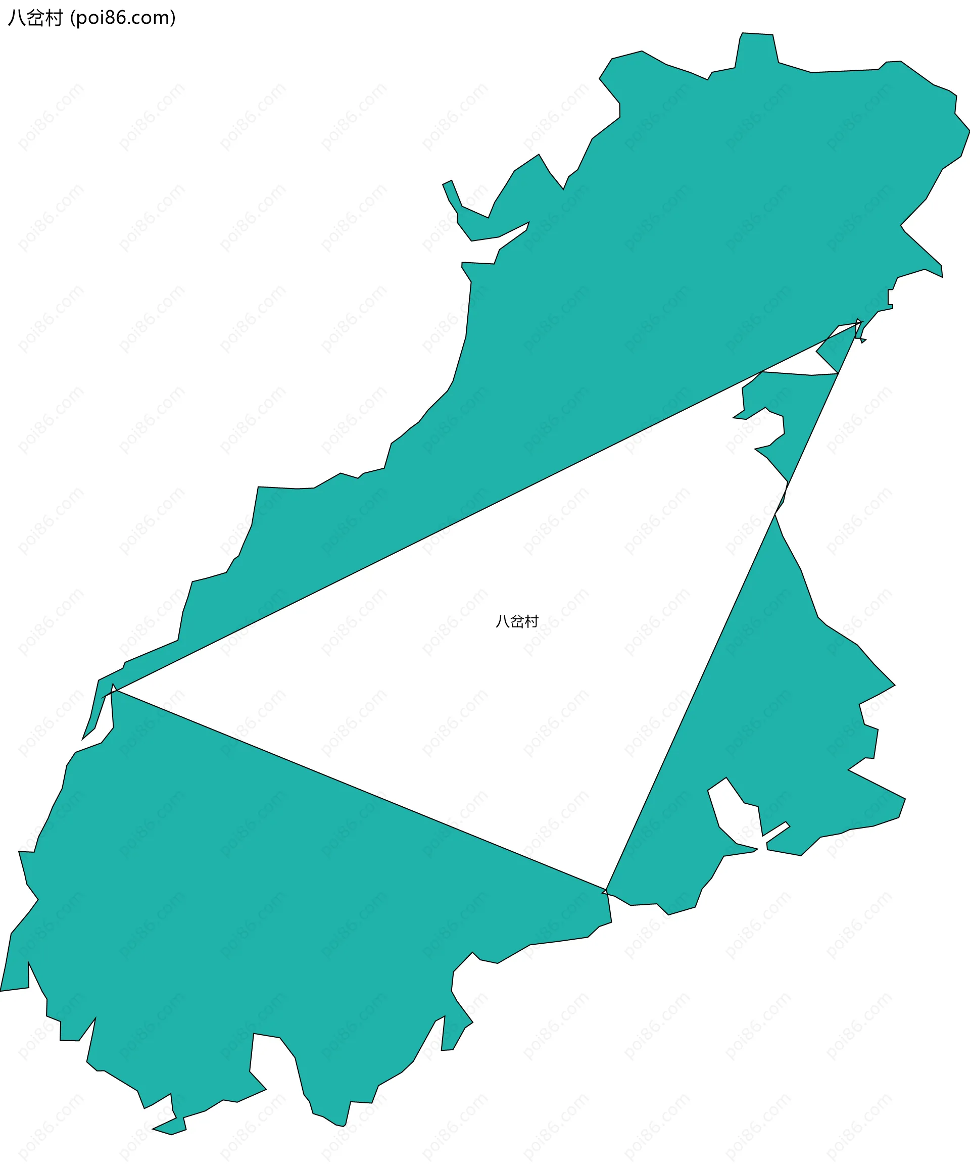 八岔村边界地图