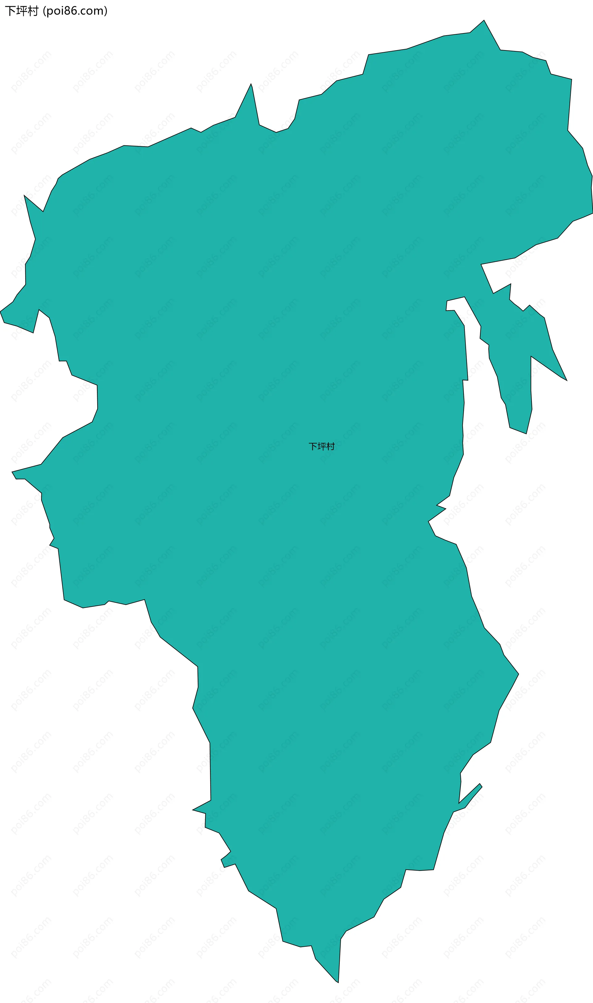 下坪村边界地图