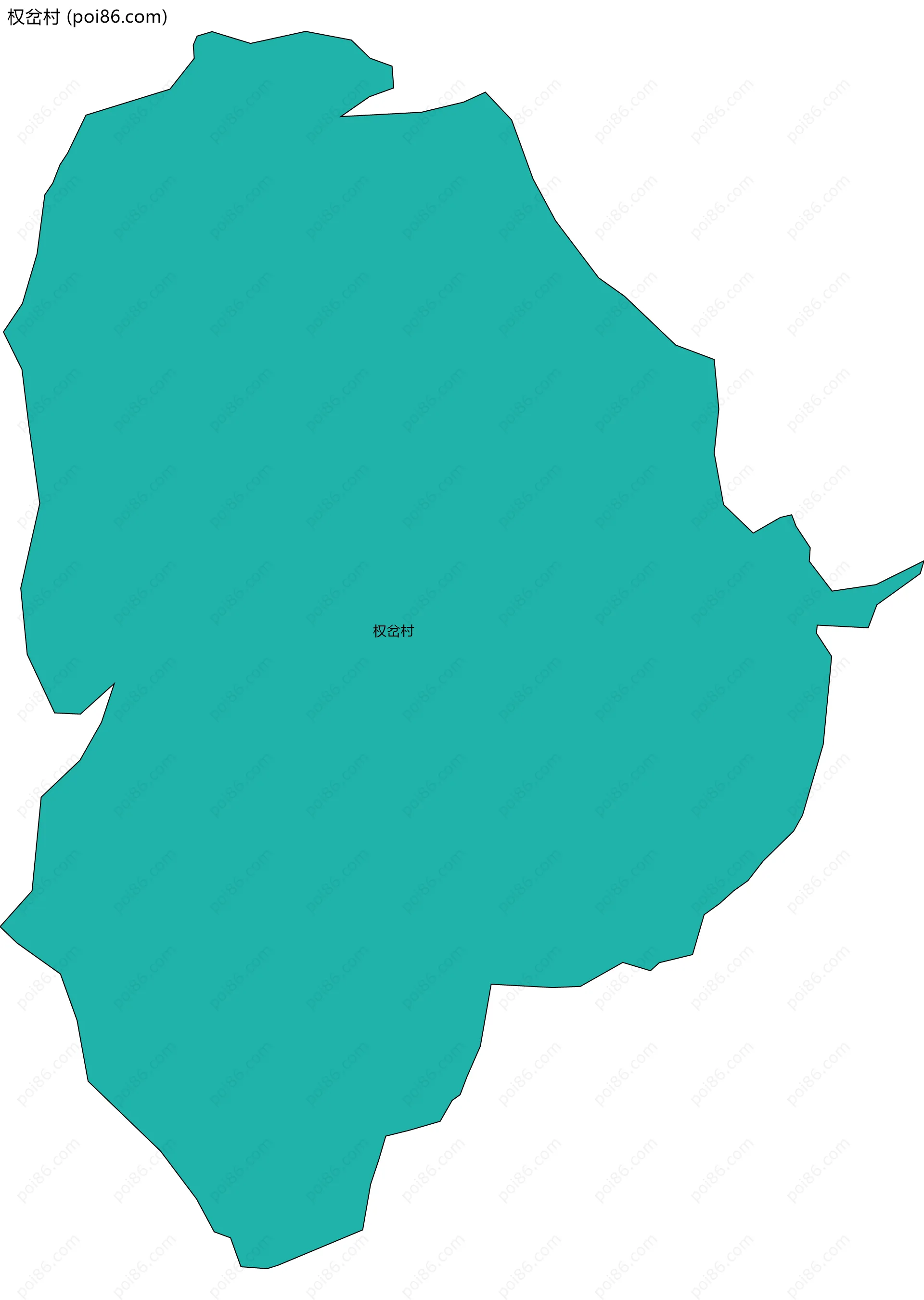 权岔村边界地图