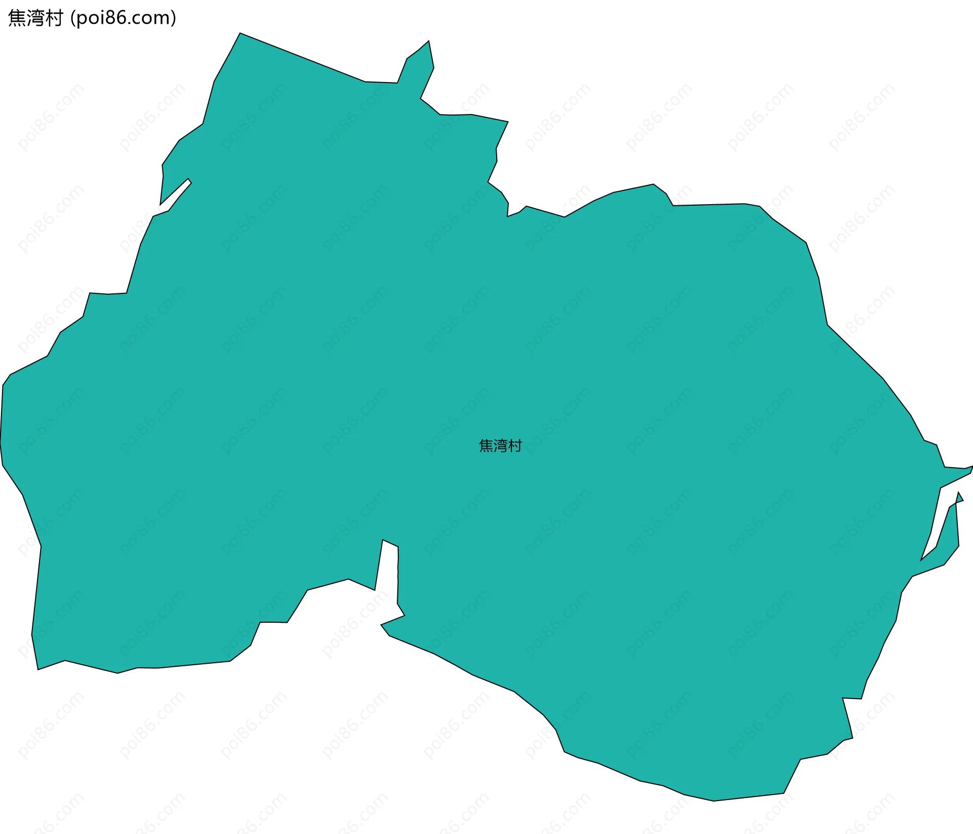 焦湾村边界地图