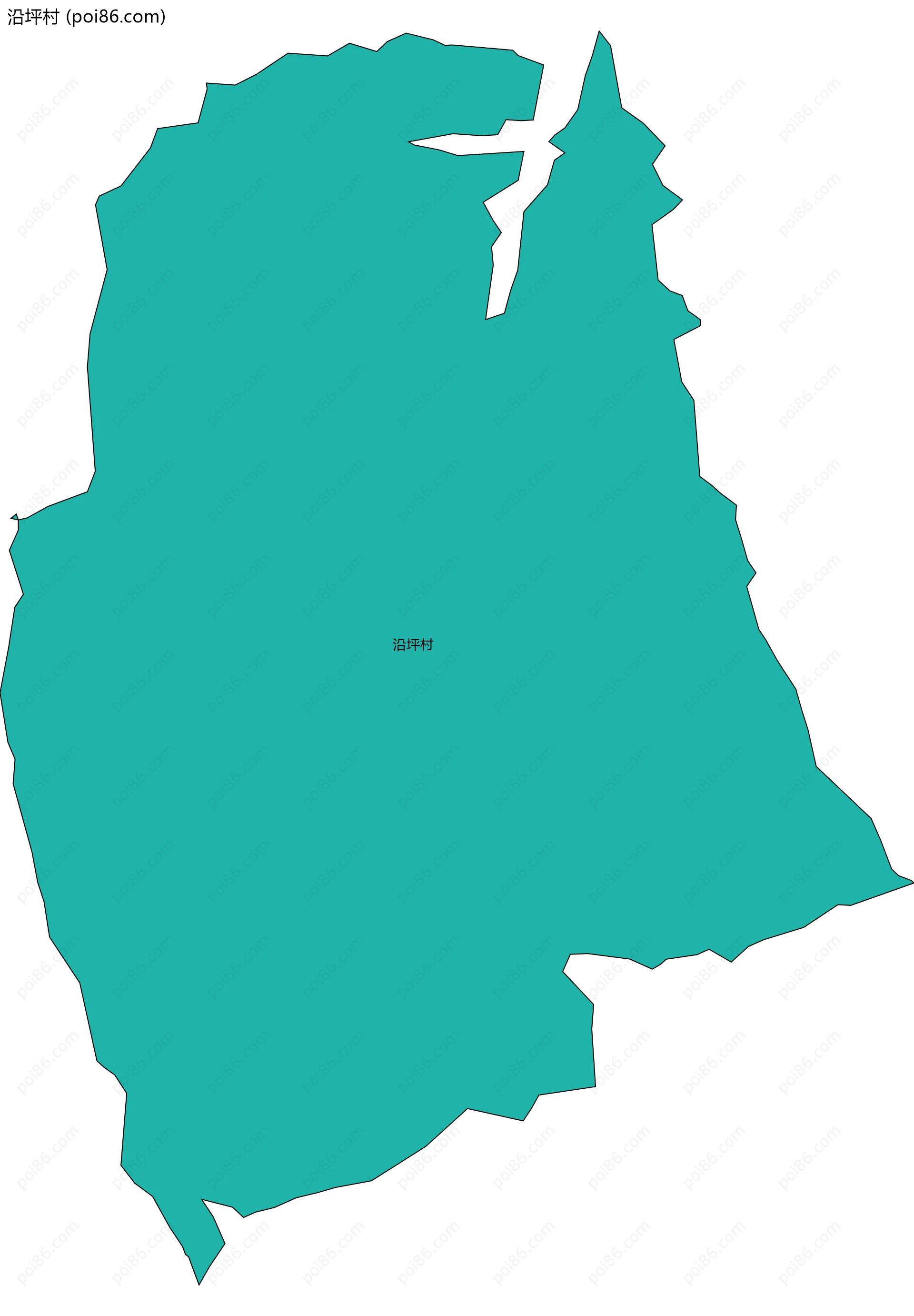 沿坪村边界地图