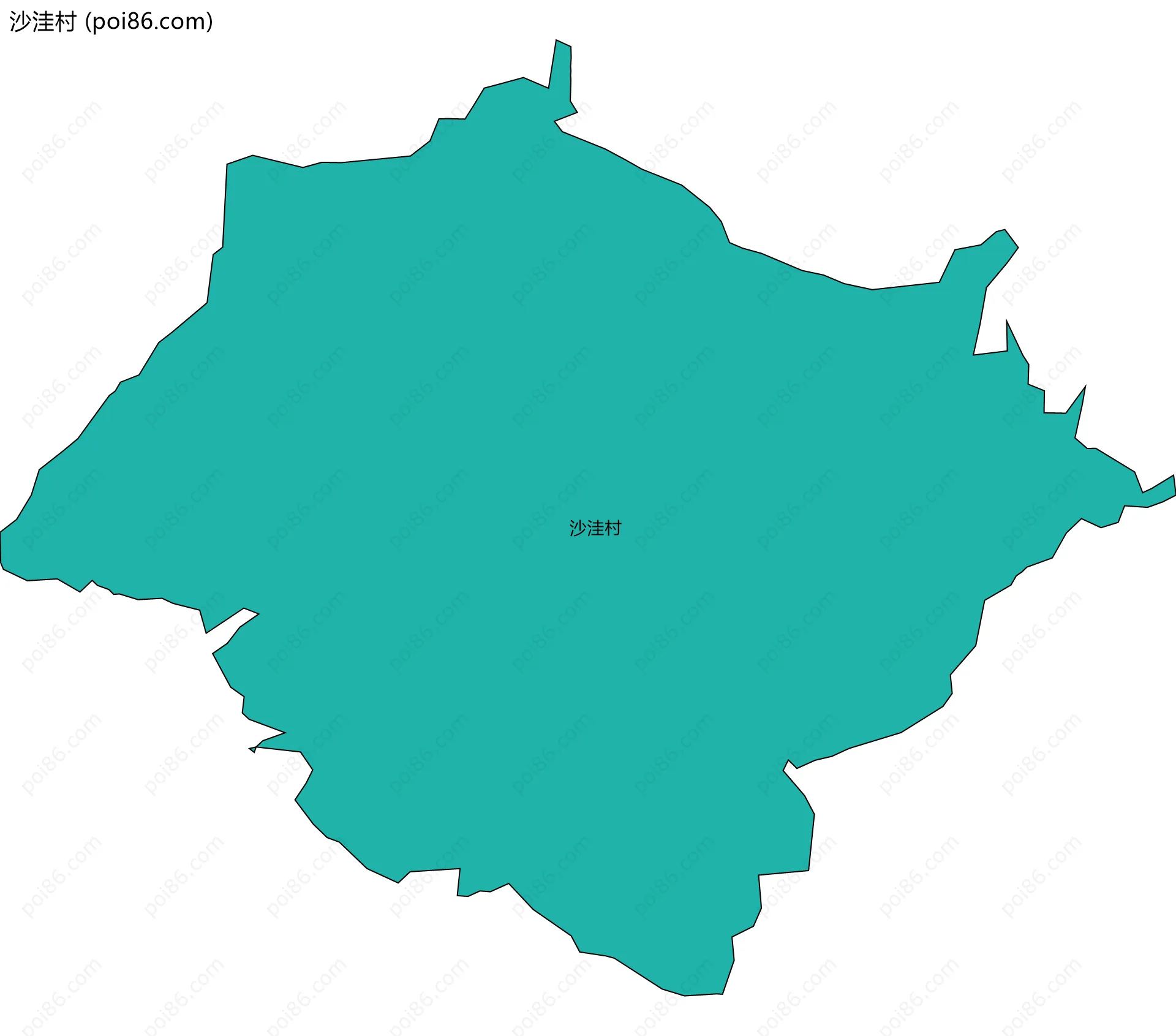 沙洼村边界地图