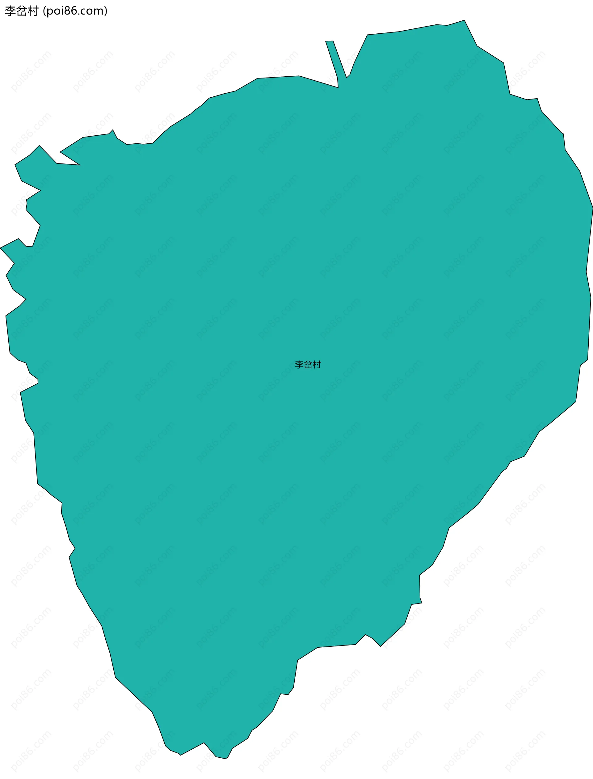 李岔村边界地图