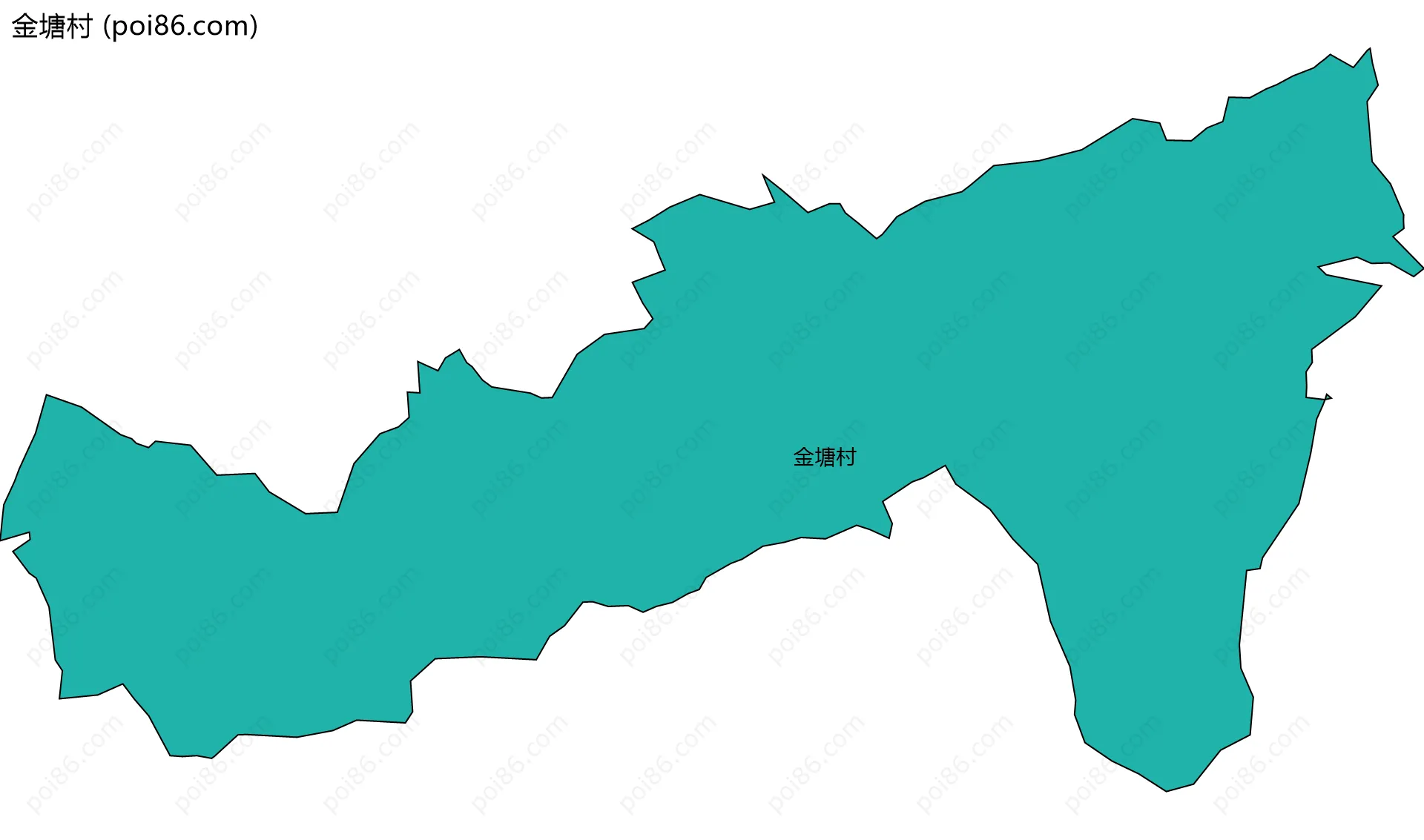 金塘村边界地图