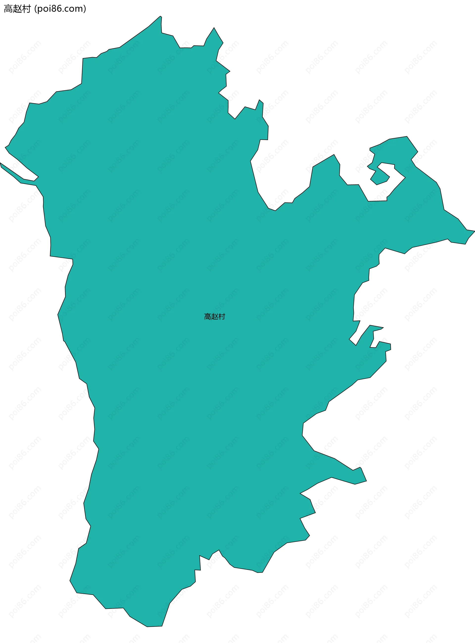 高赵村边界地图