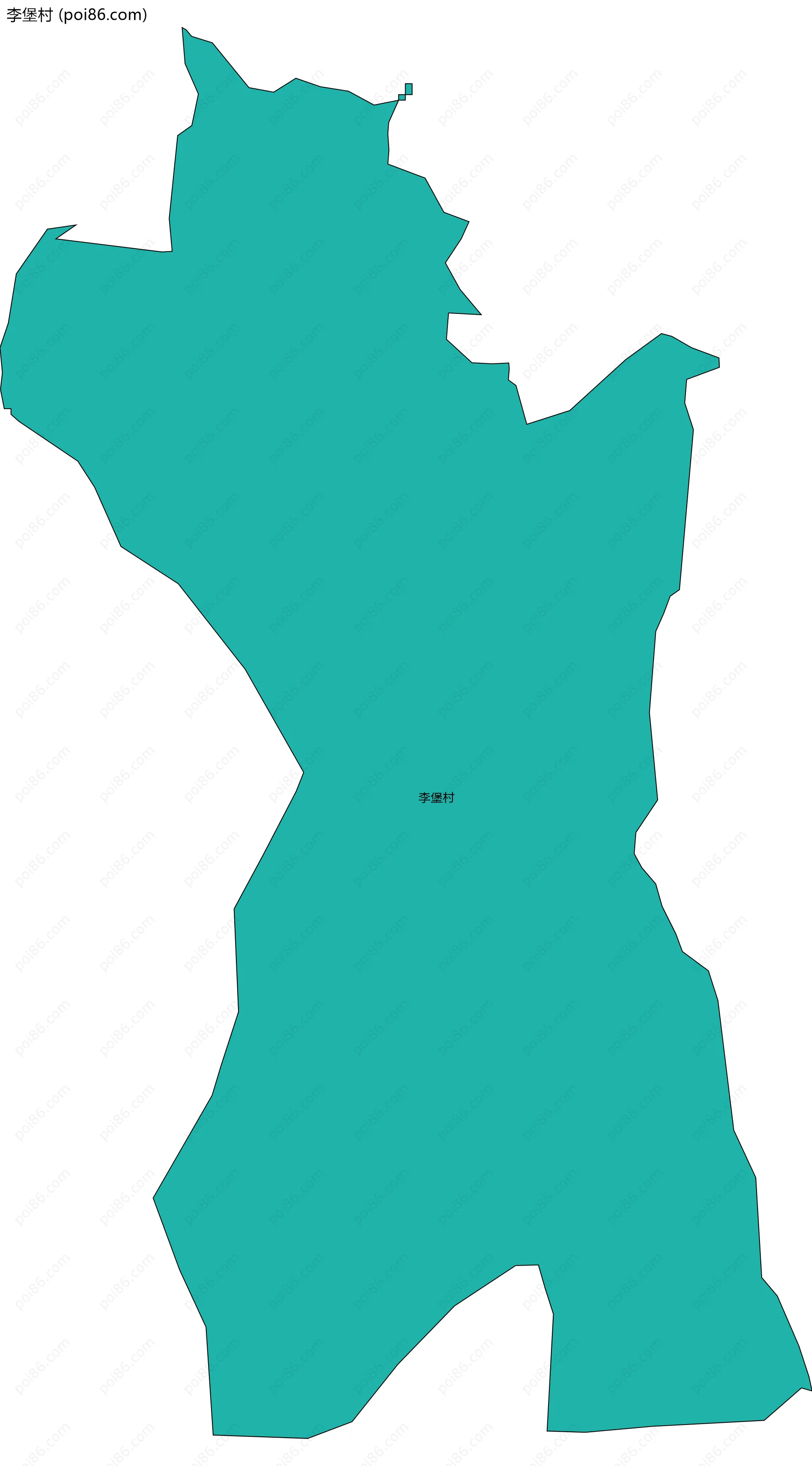 李堡村边界地图