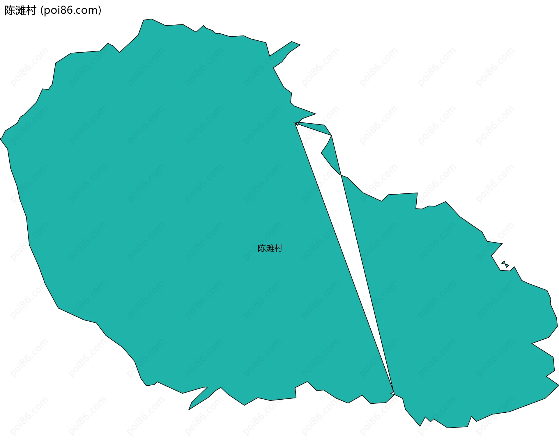 陈滩村边界地图