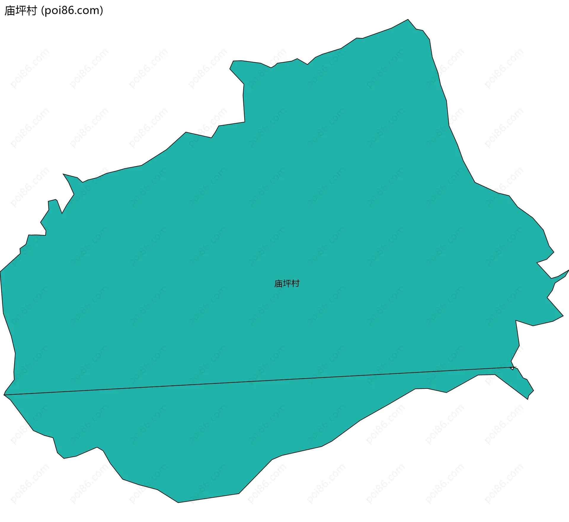 庙坪村边界地图