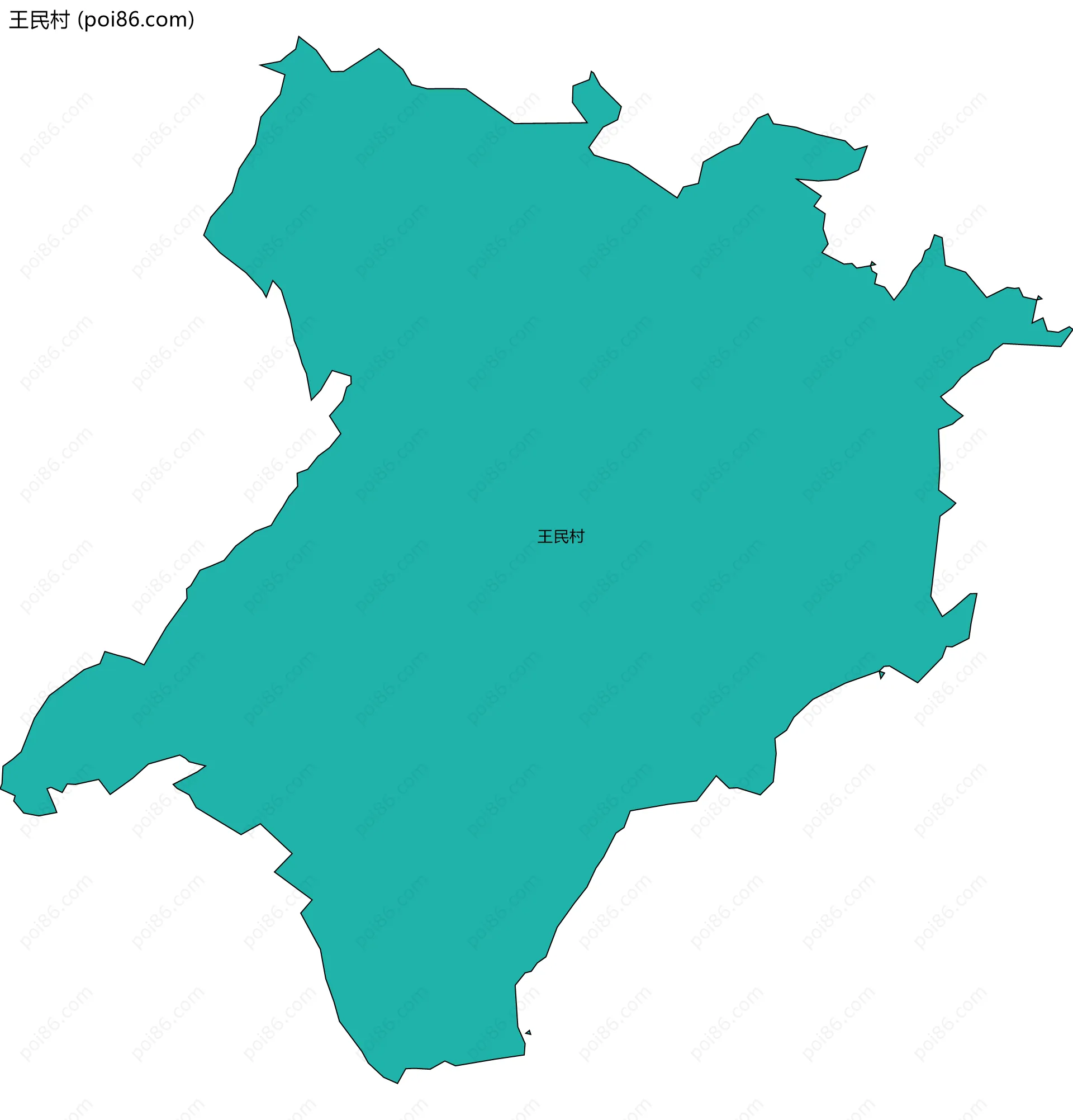 王民村边界地图