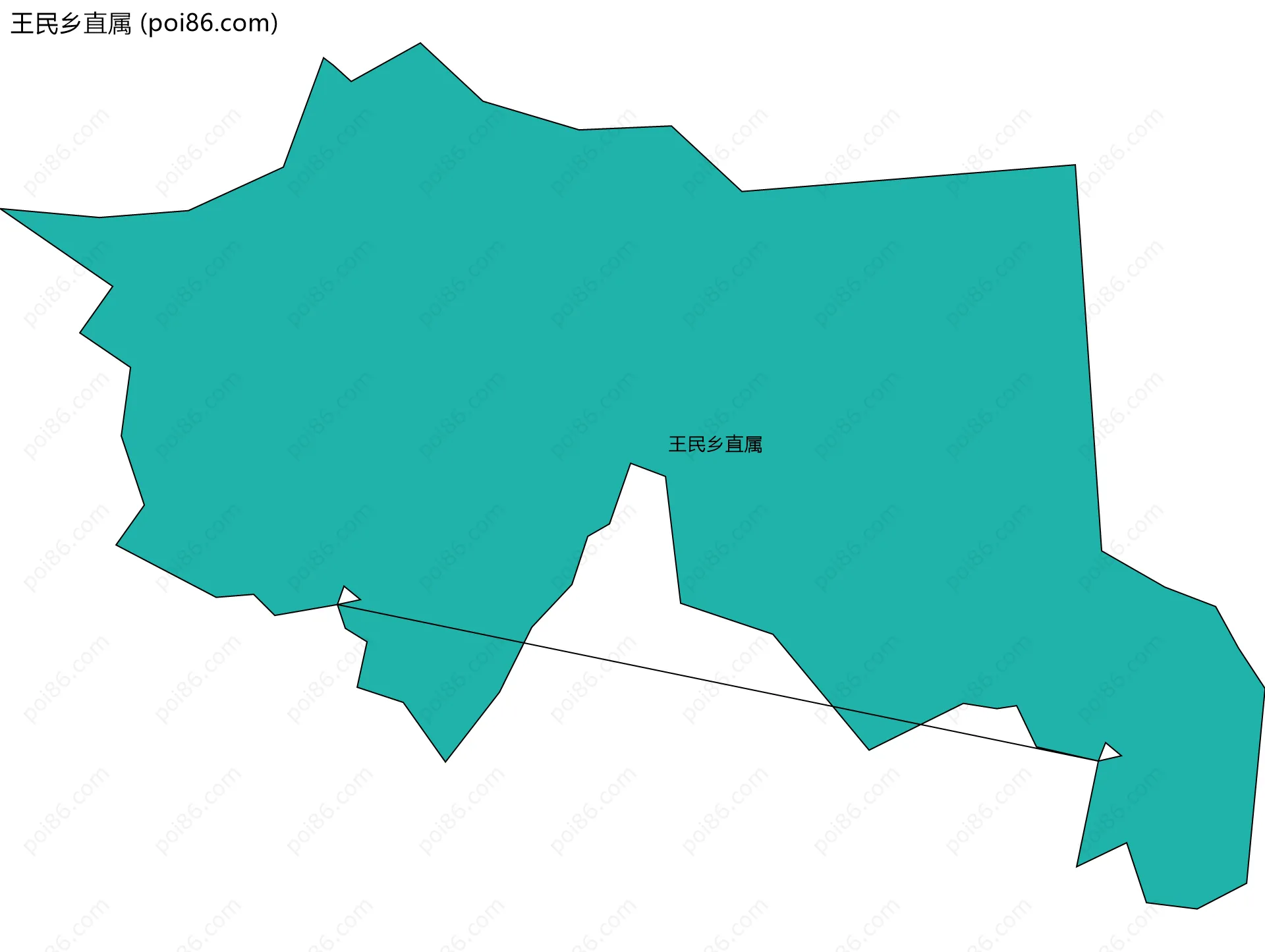 王民乡直属边界地图