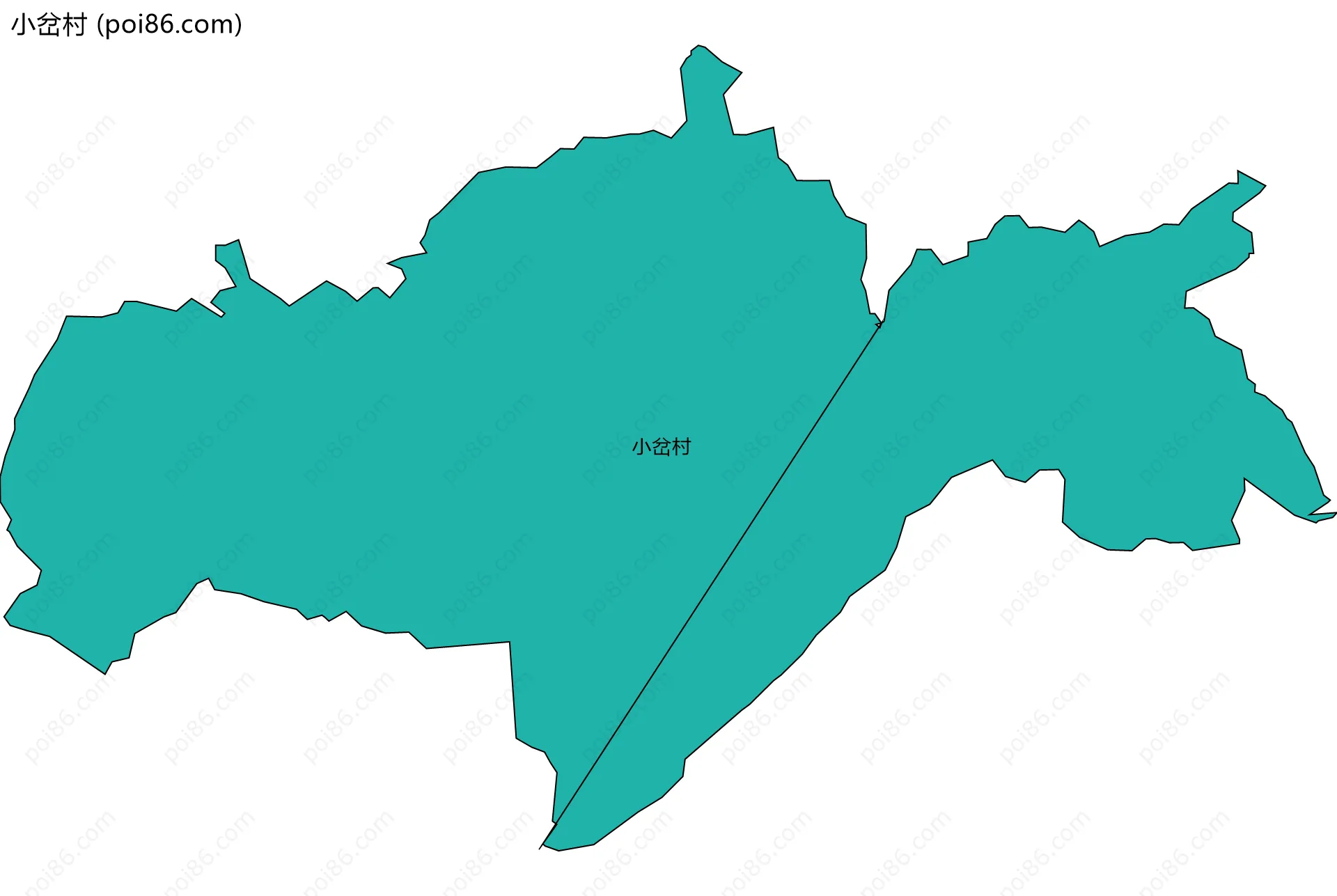 小岔村边界地图