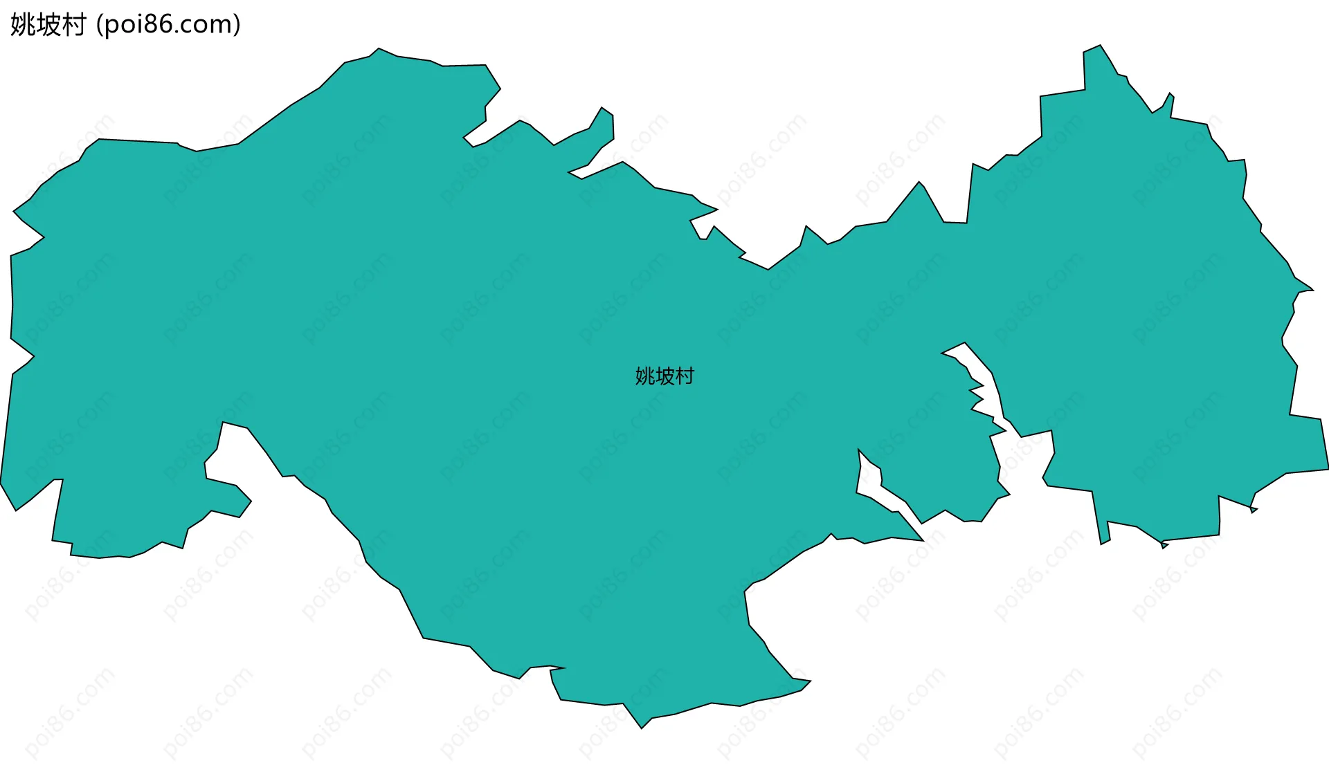 姚坡村边界地图