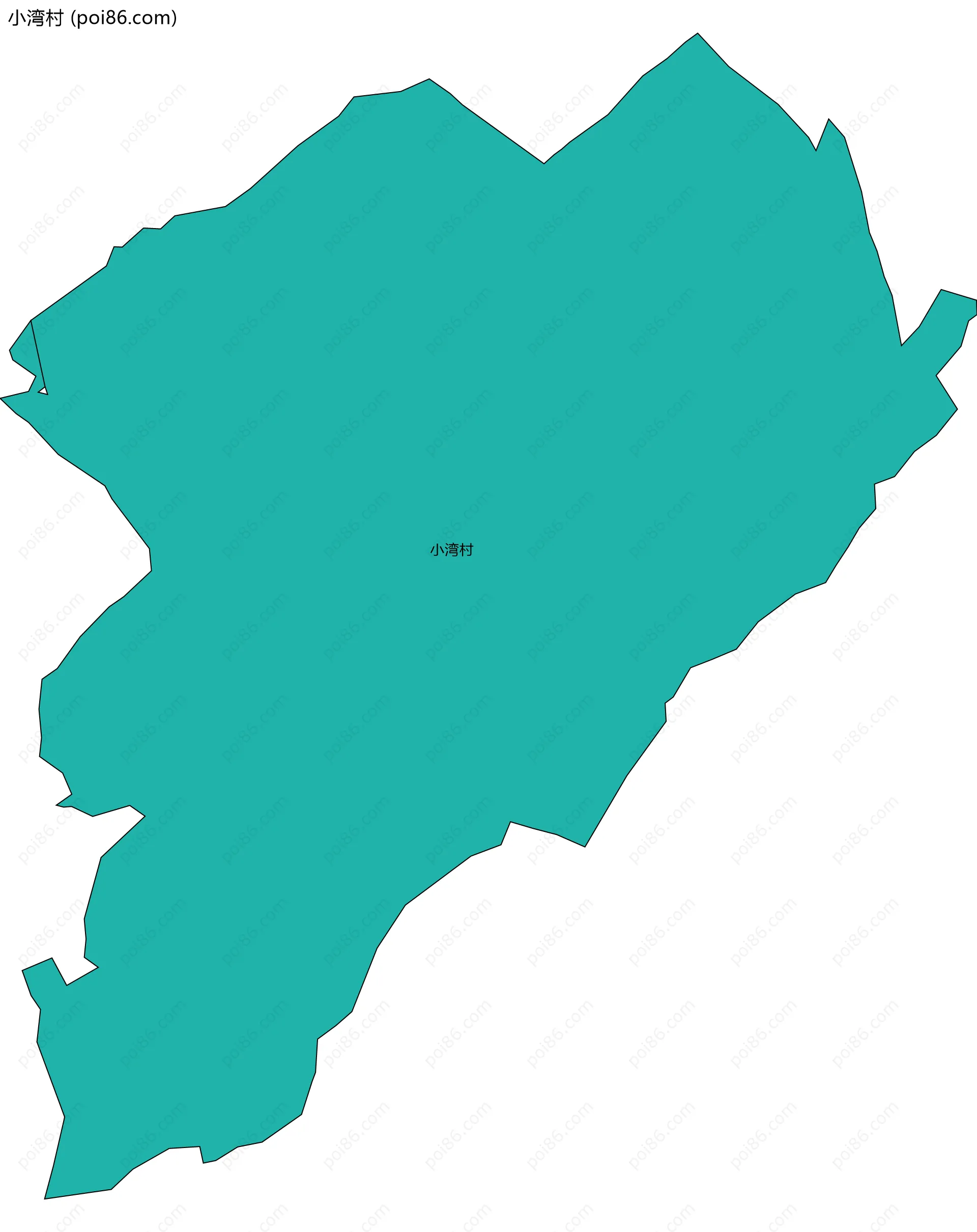 小湾村边界地图