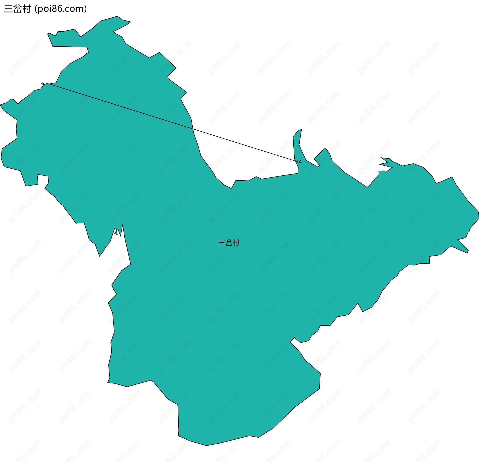 三岔村边界地图