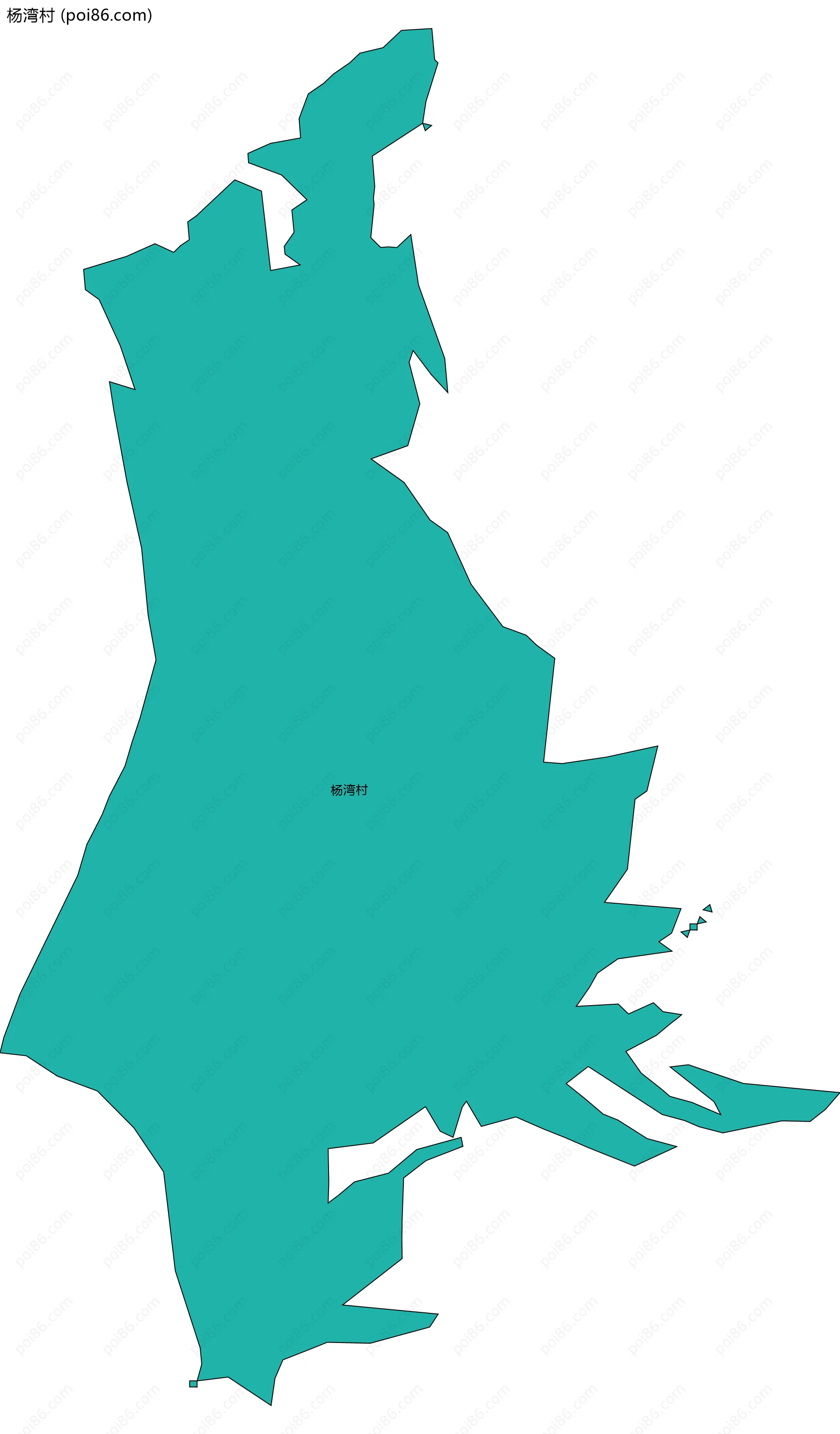 杨湾村边界地图