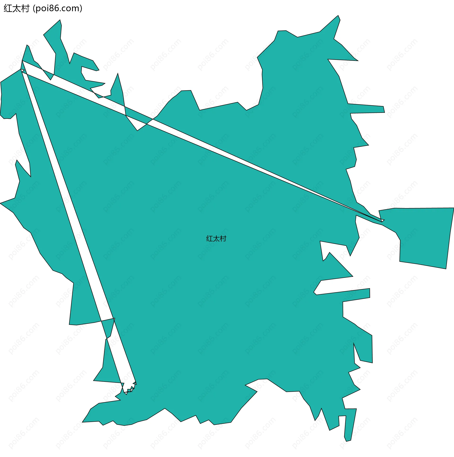 红太村边界地图