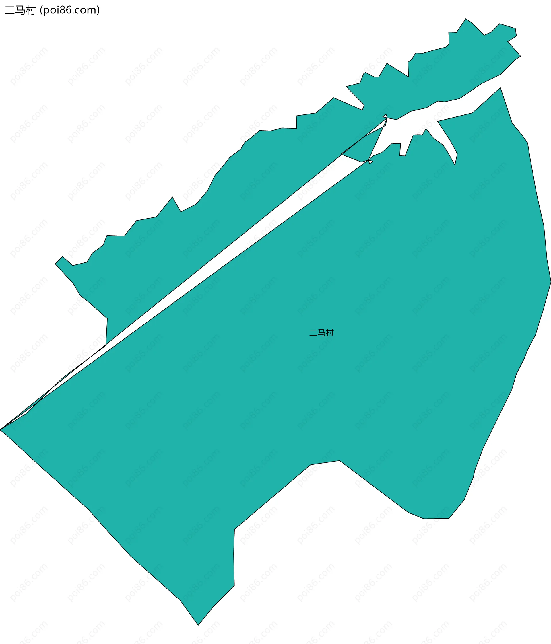 二马村边界地图